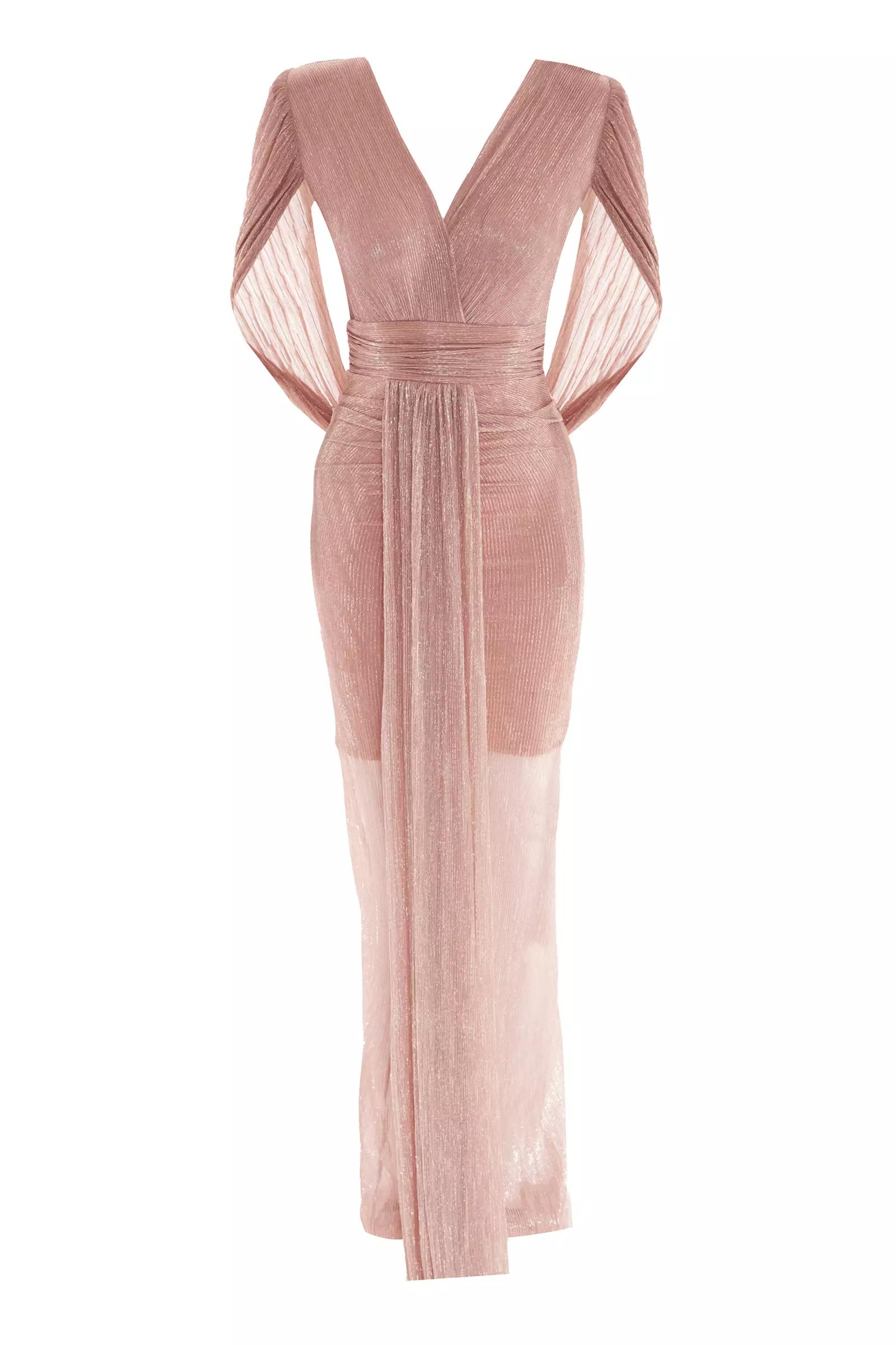 Blush moonlight long sleeve maxi dress