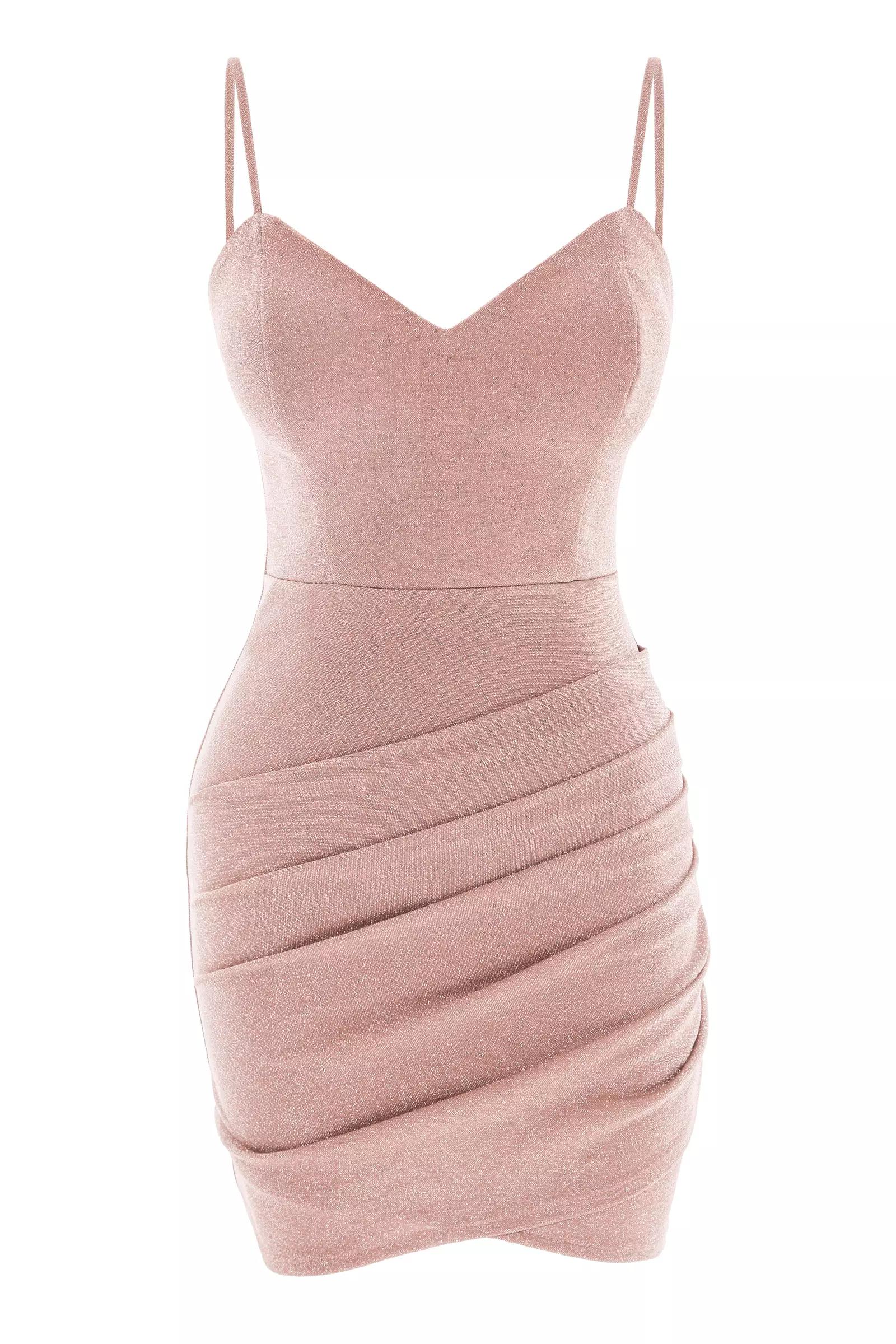 Blush sparky sleeveless midi dress