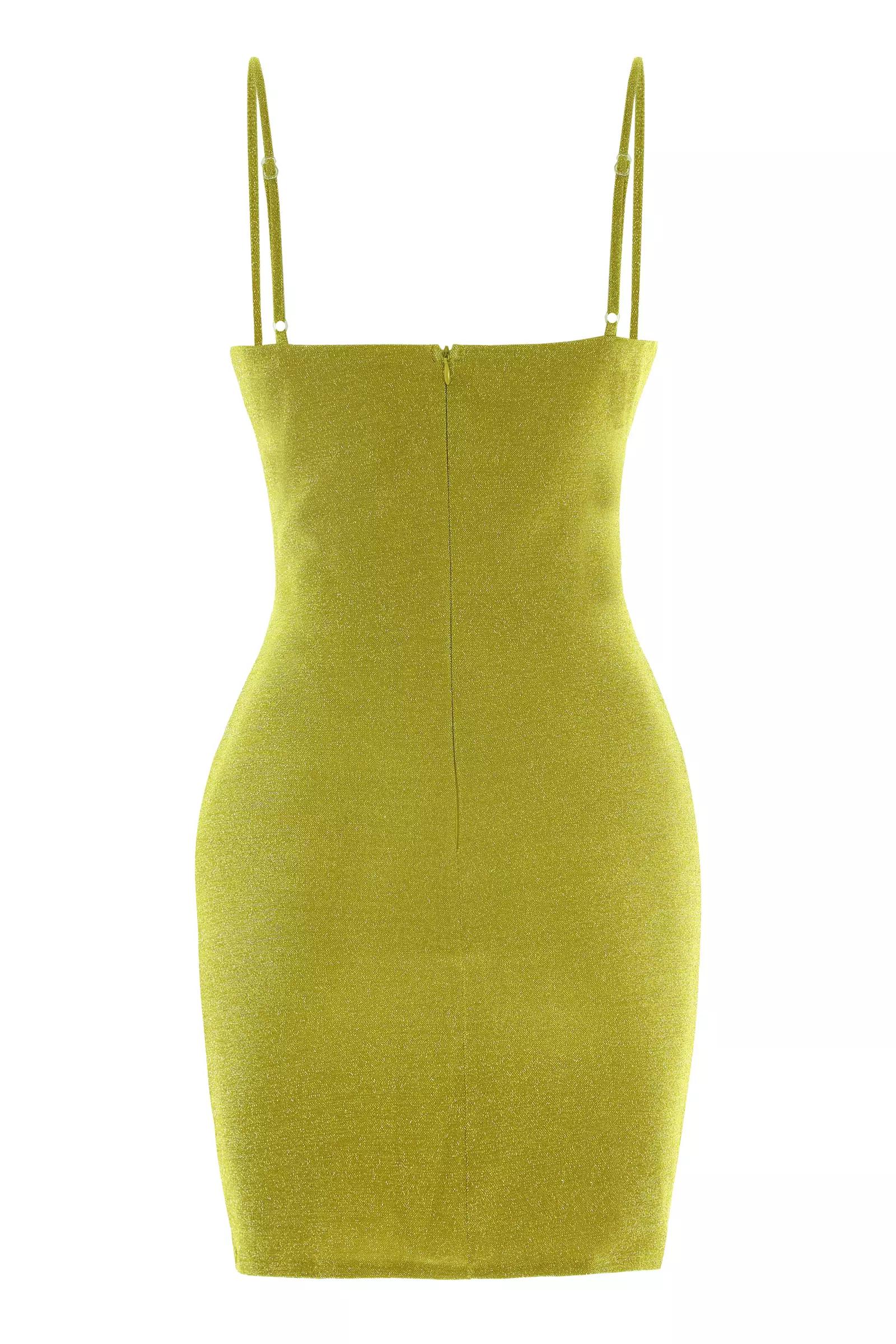 Pistachio green sparky sleeveless midi dress