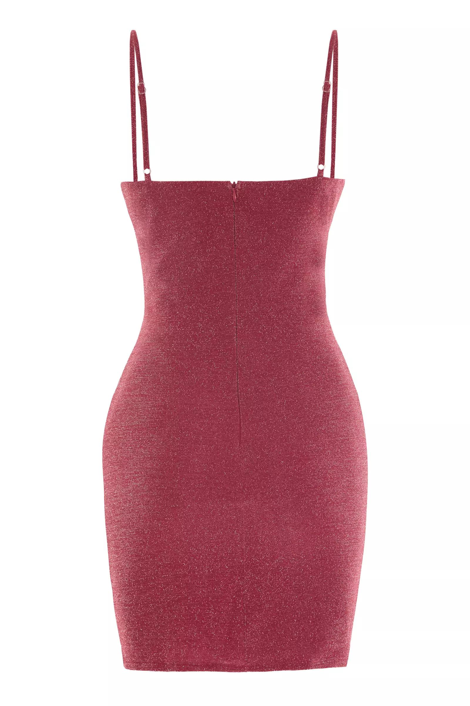 Fuchsia sparky sleeveless midi dress