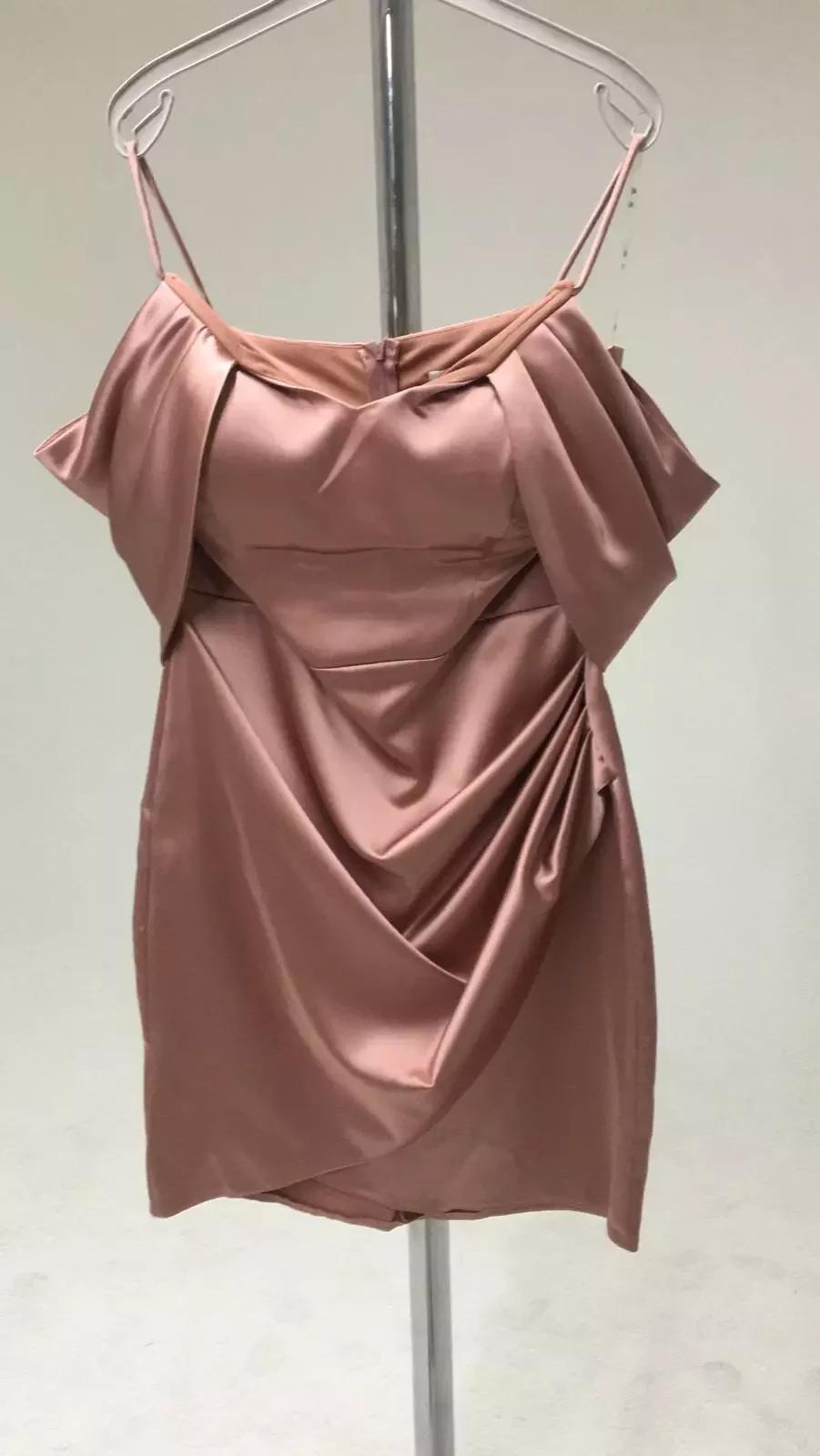 Ginger satin sleeveless mini dress