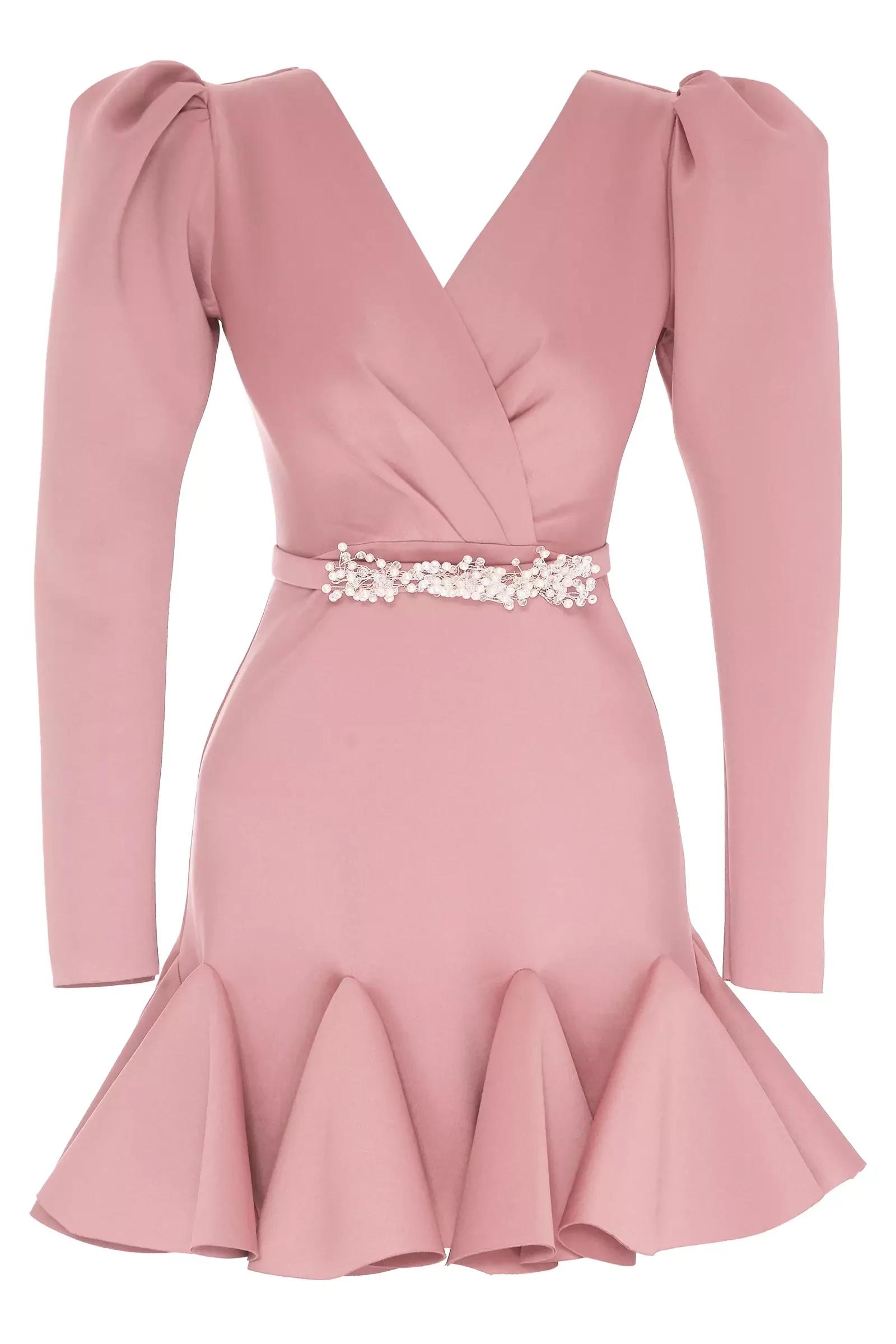 Blush wowen long sleeve mini dress