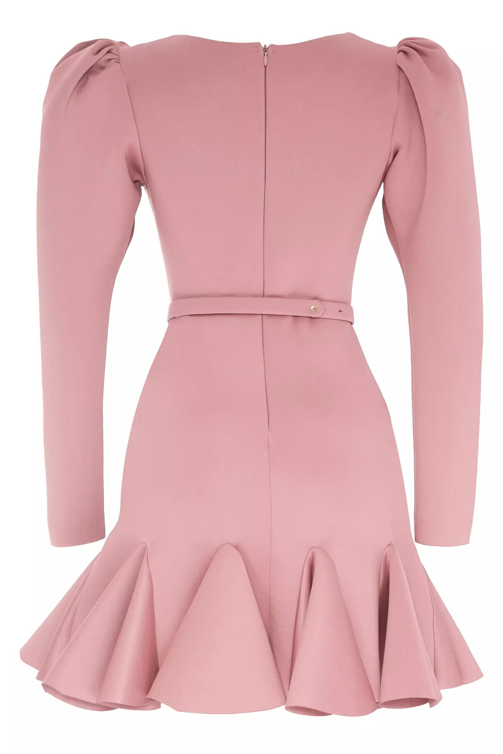 Blush wowen long sleeve mini dress