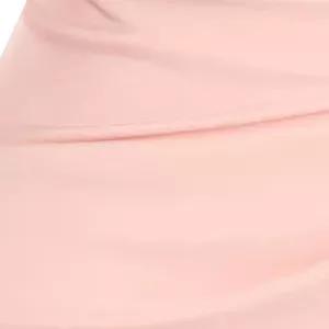 Blush crepe one arm mini dress