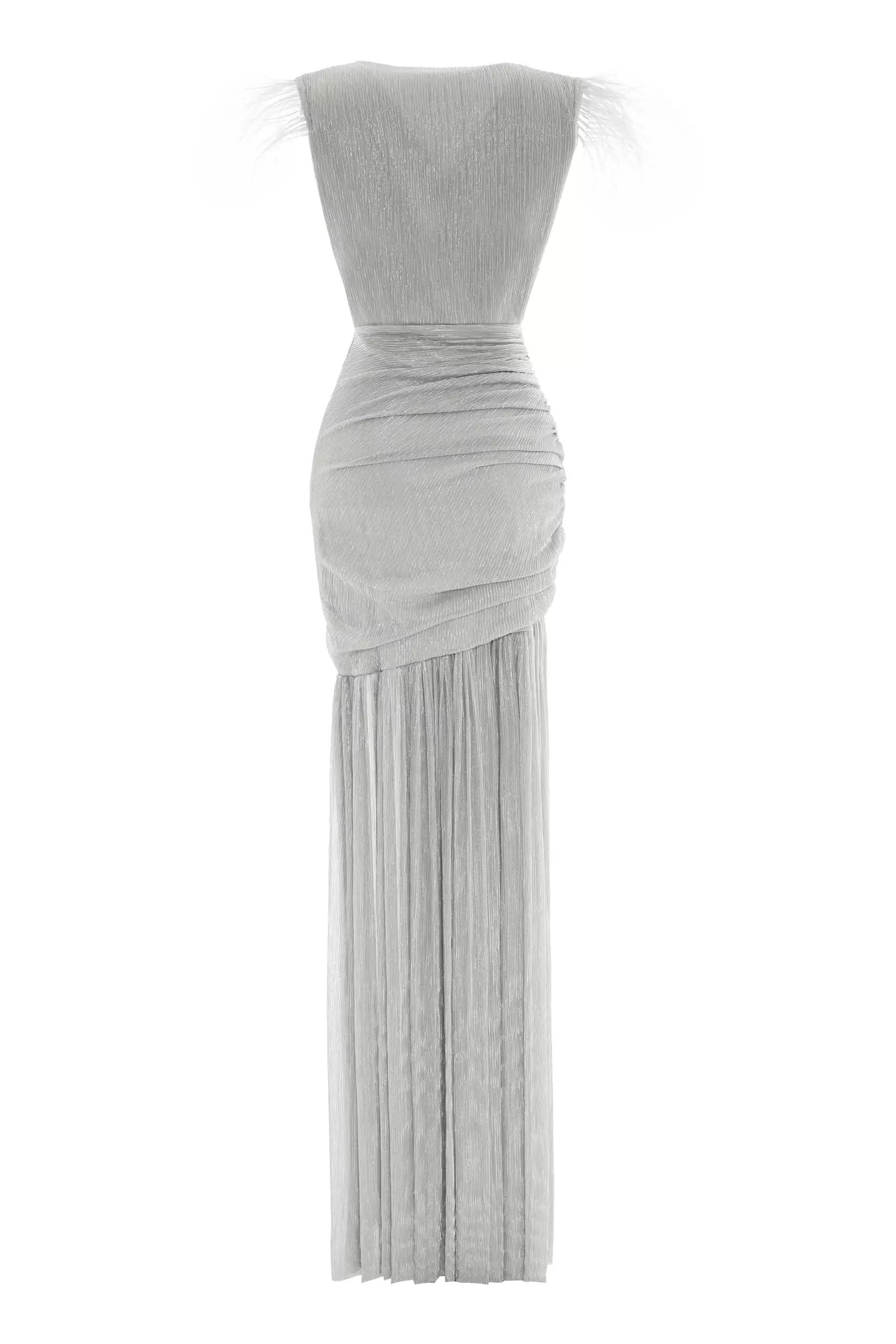 Silver moonlight sleeveless maxi dress