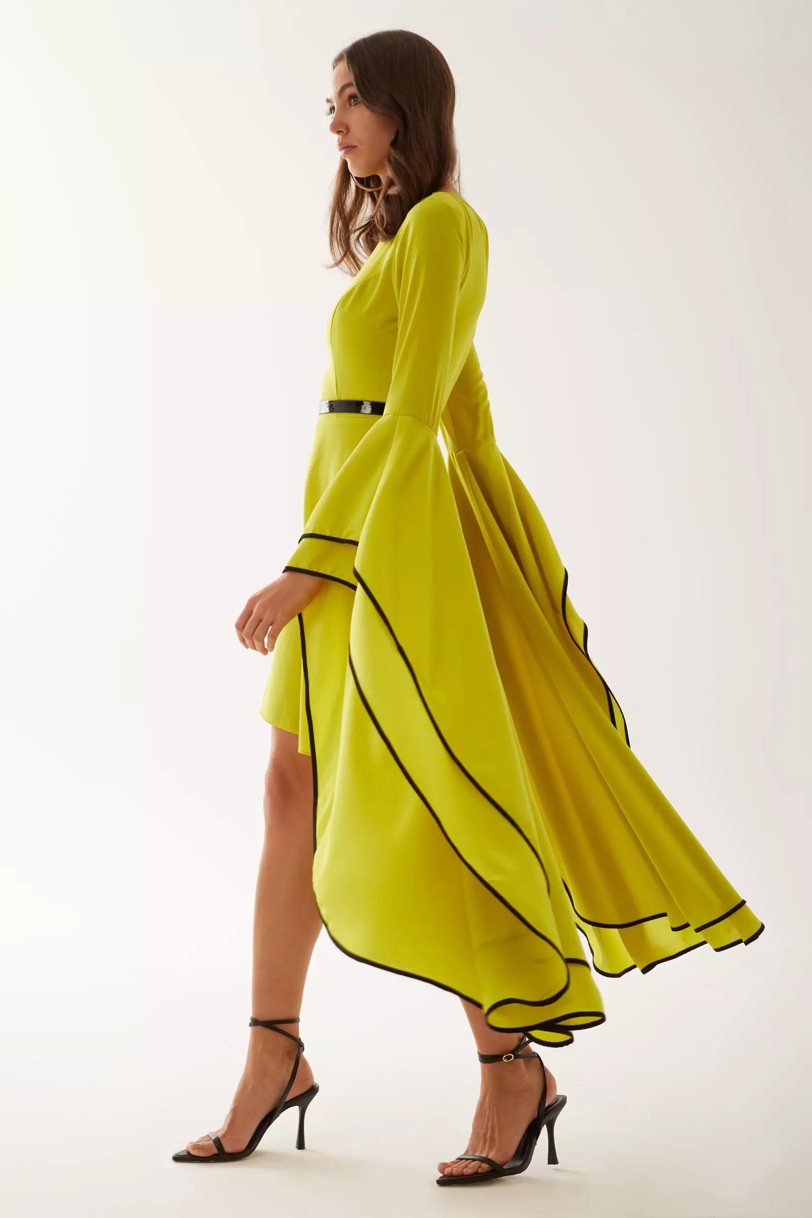 Pistachio green felisha long sleeve mini dress