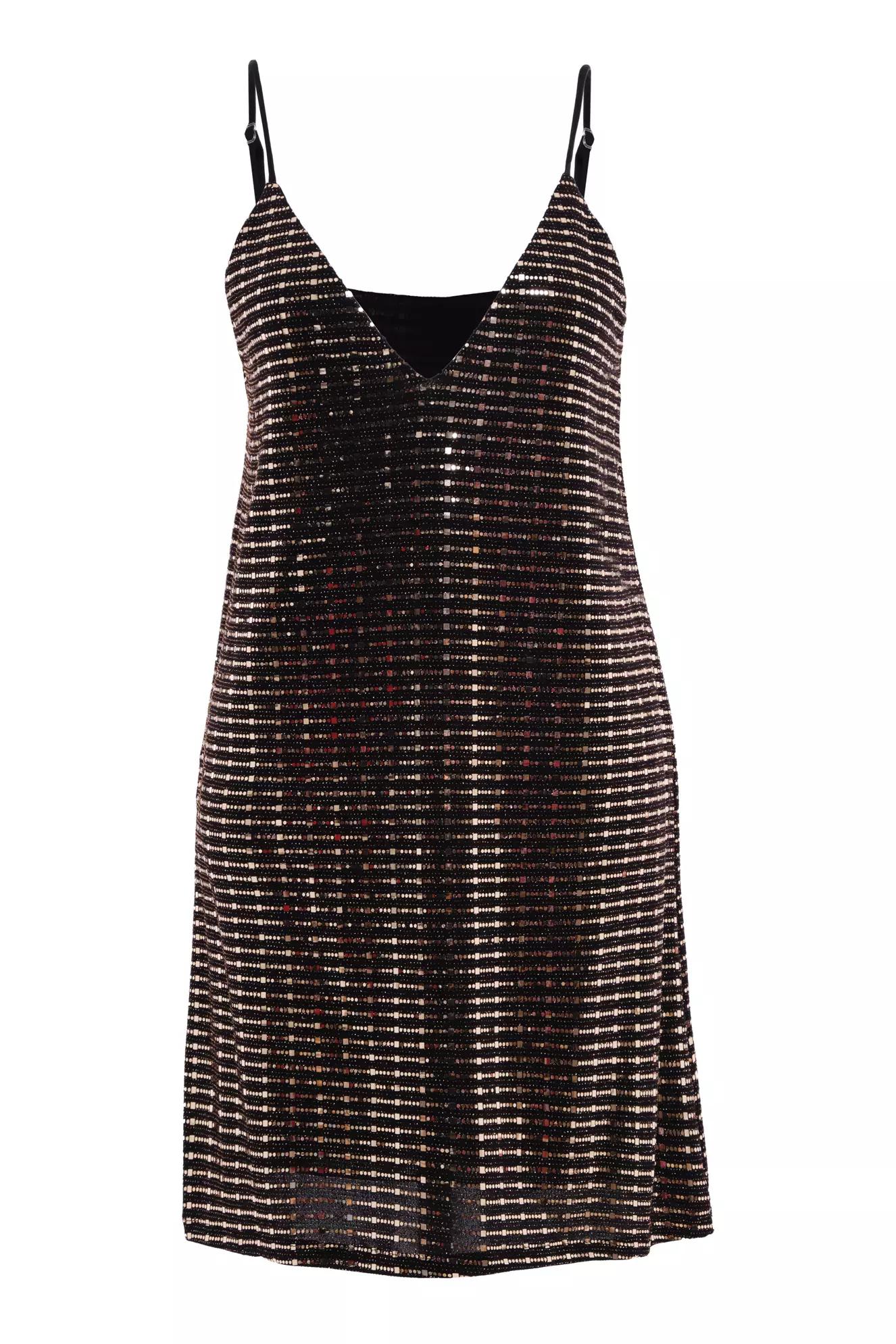 Silver sequin sleeveless mini dress