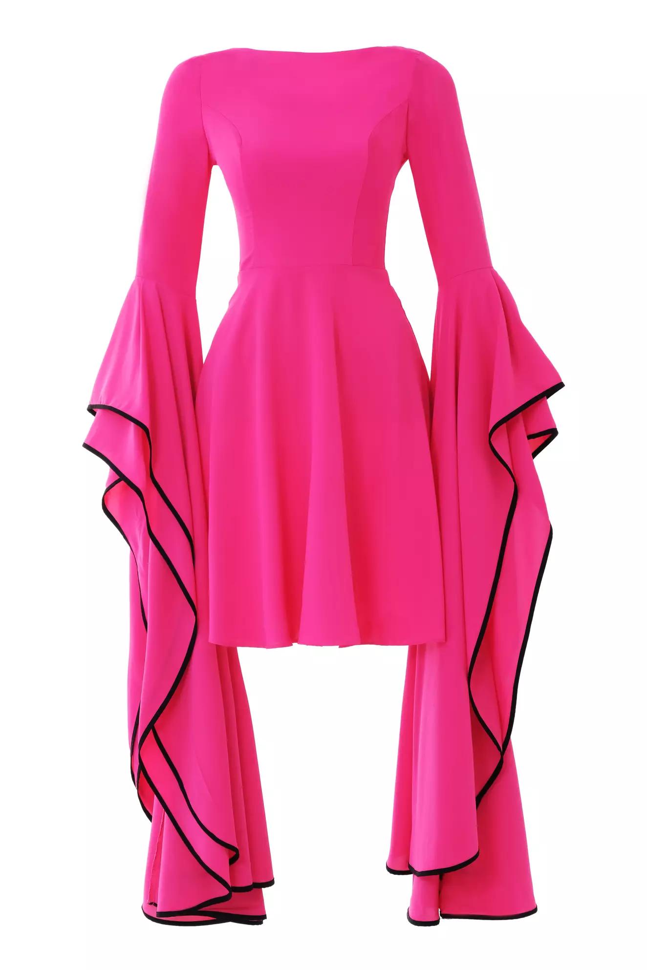 Fuchsia felisha long sleeve mini dress