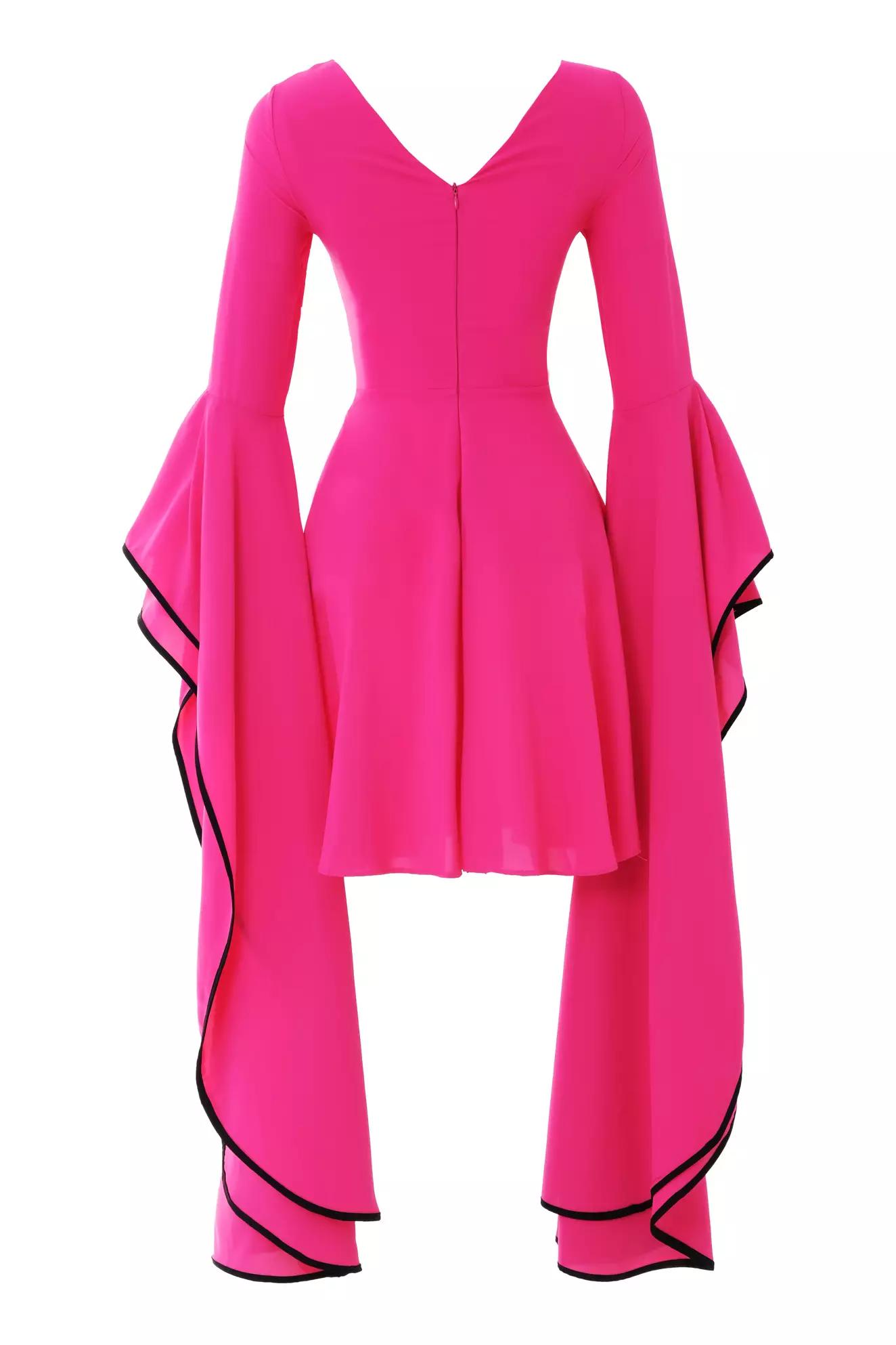 Fuchsia felisha long sleeve mini dress