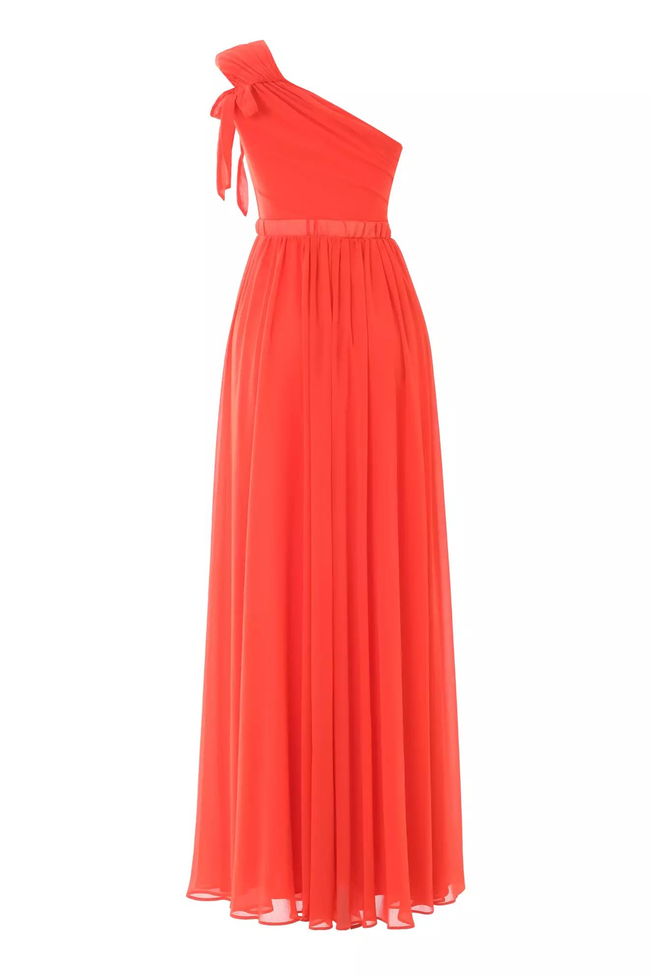 Coral sifon sleeveless long dress