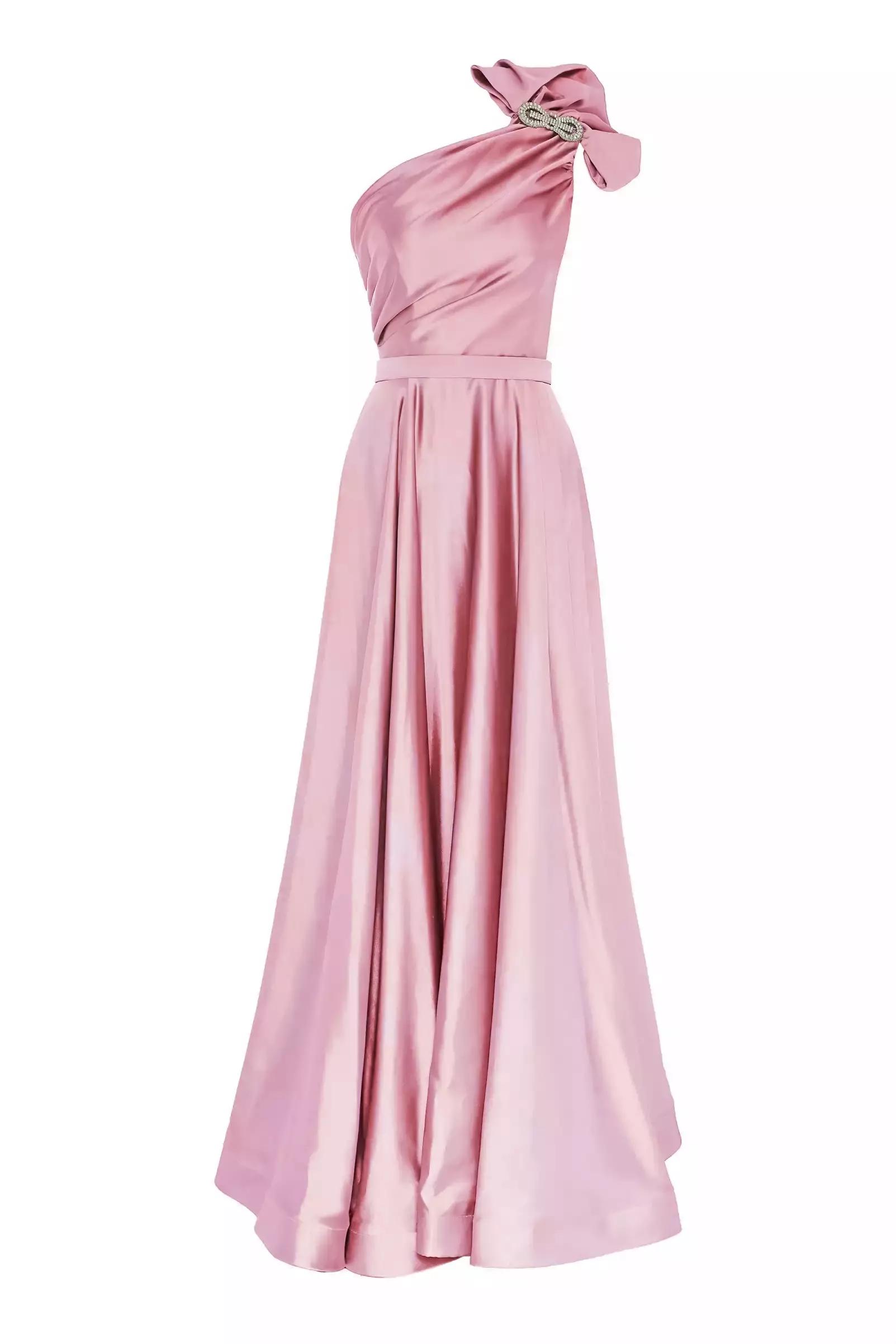 Dried rose plus size satin sleeveless maxi dress