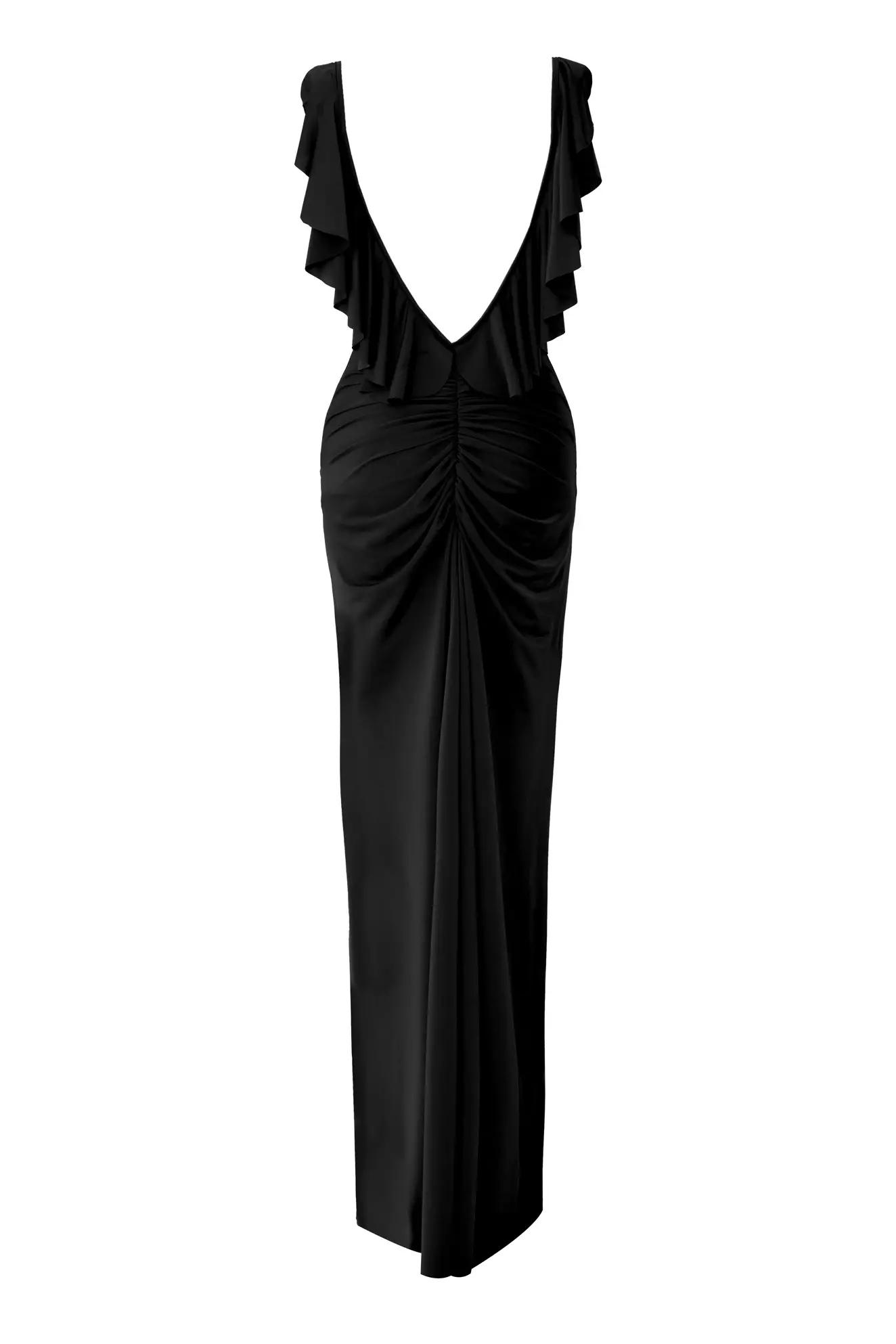 Black sendy sleeveless long dress