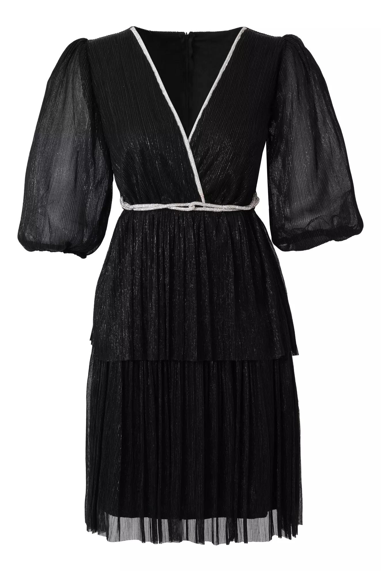 Black moonlight kapri kol mini dress