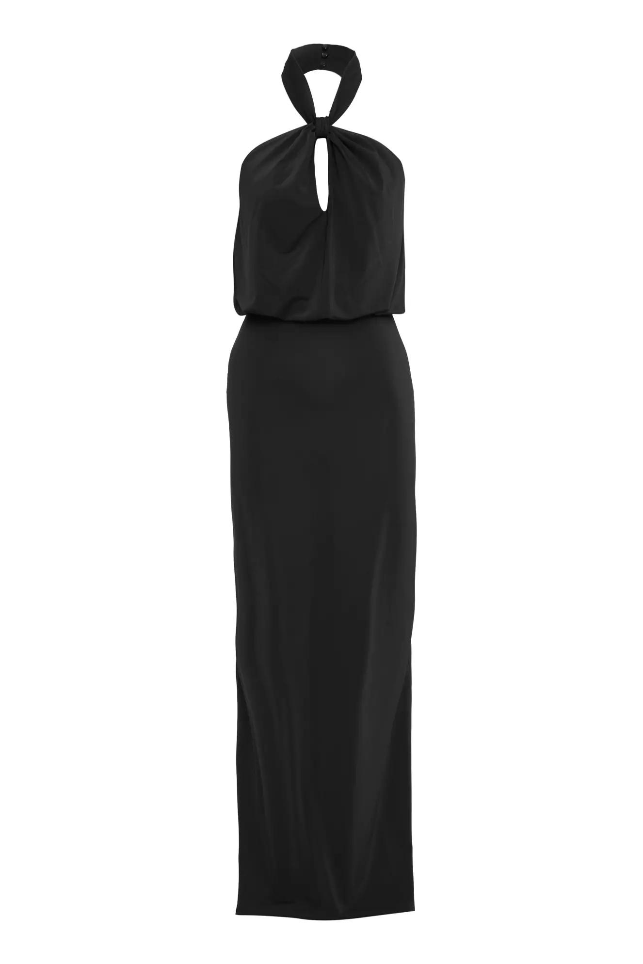 Black sendy sleeveless long dress