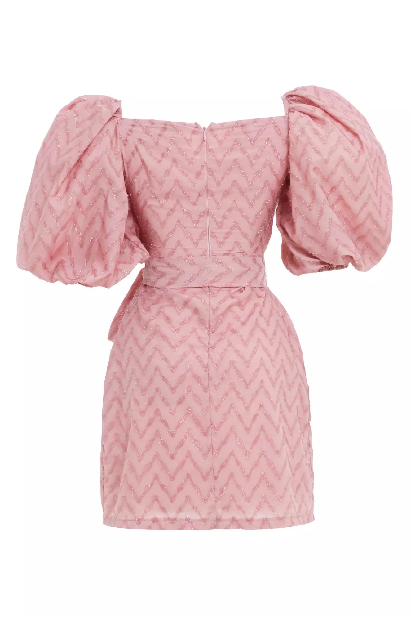 Blush sakalli sifon 3/4 sleeve mini dress