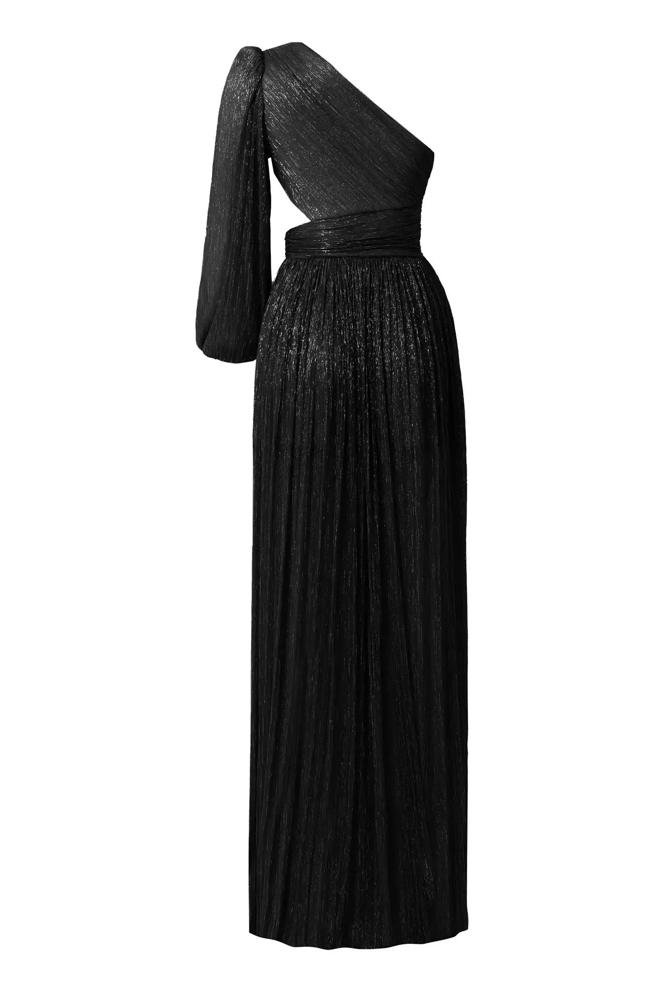 Black moonlight one arm long dress