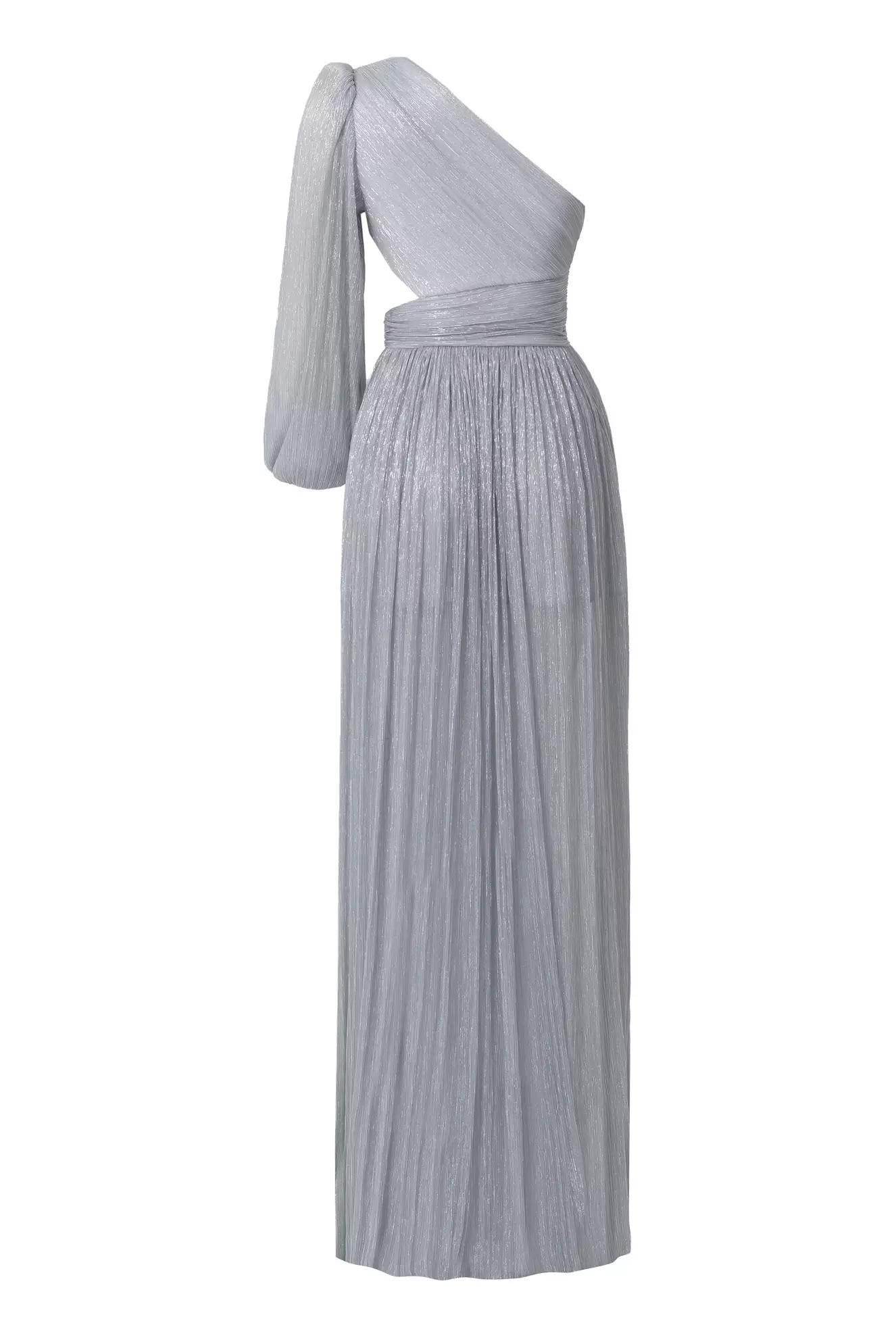 Silver moonlight one arm long dress