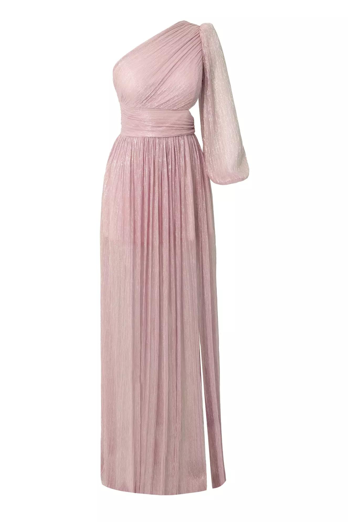 Blush moonlight one arm long dress