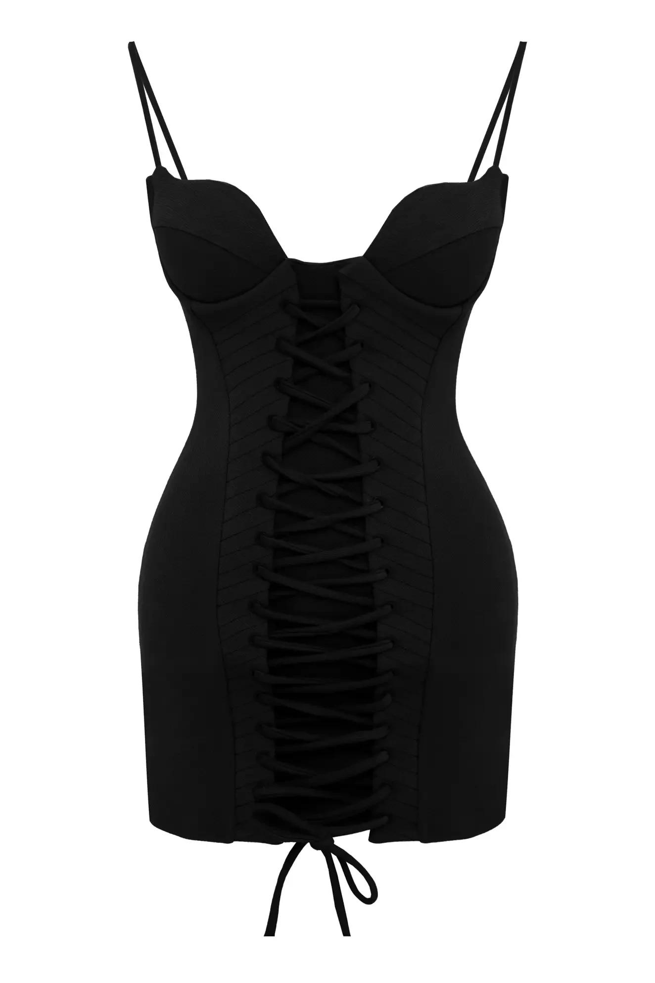 Black felisha sleeveless mini dress