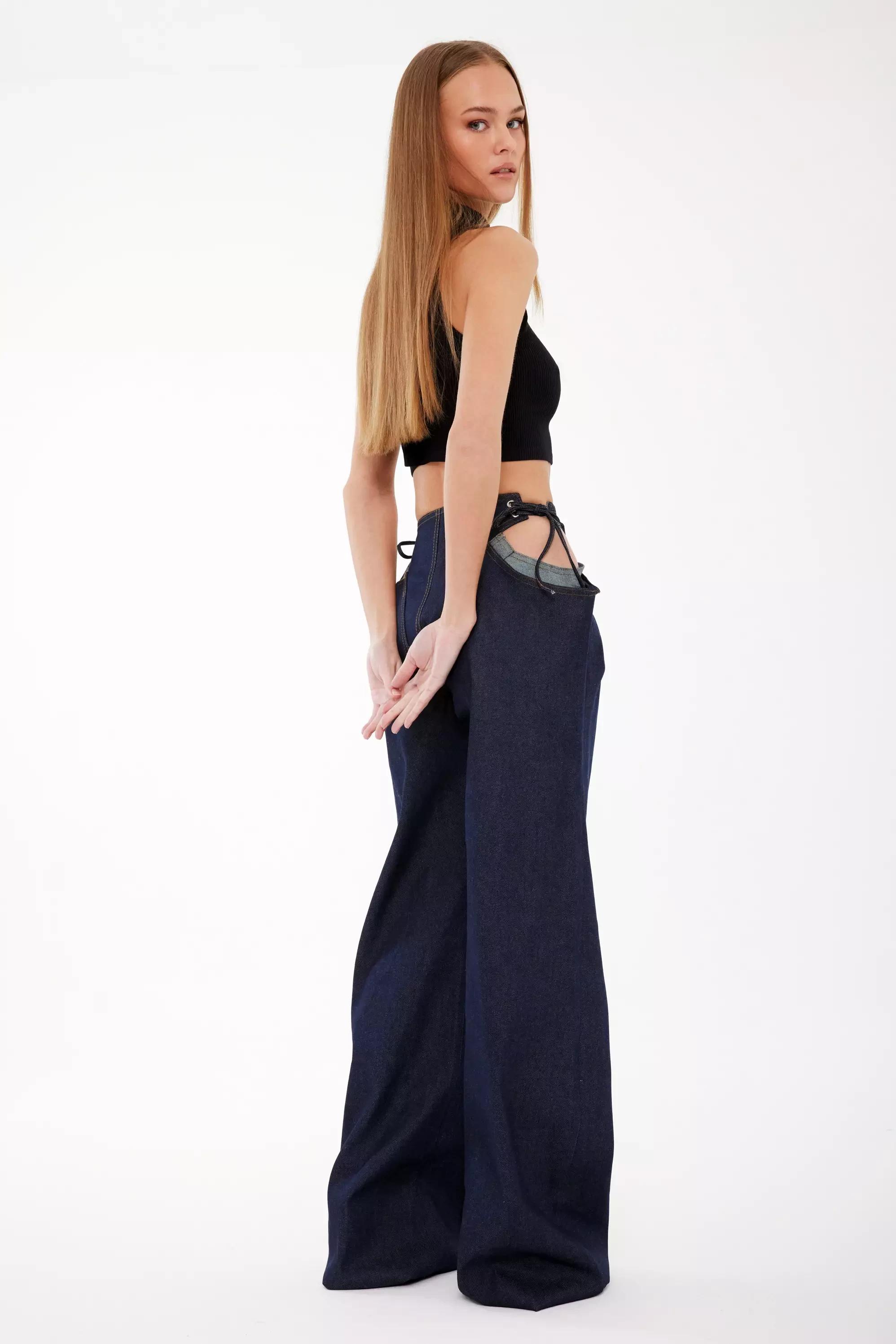 Navy blue kot long pants