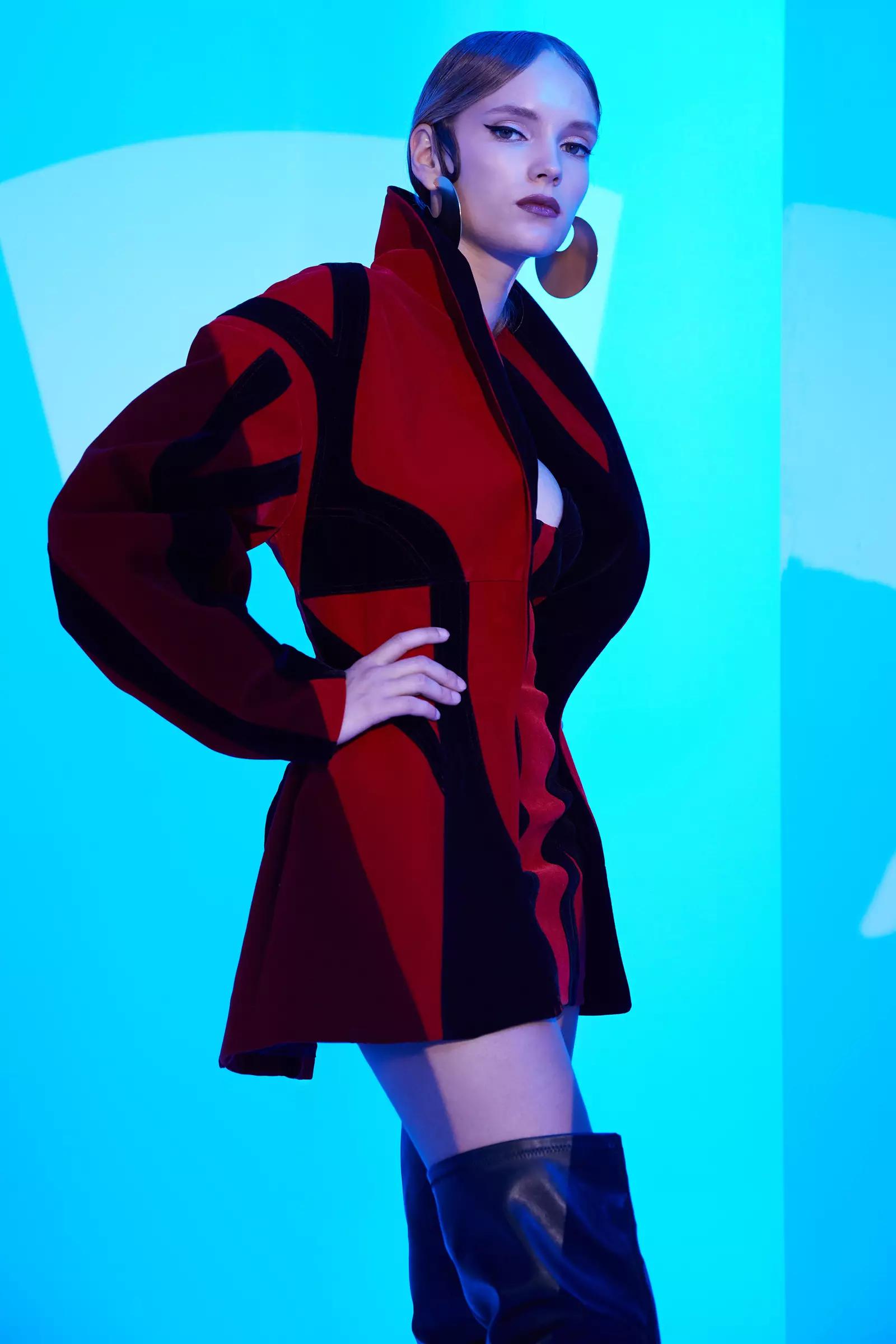 Red velvet jacket