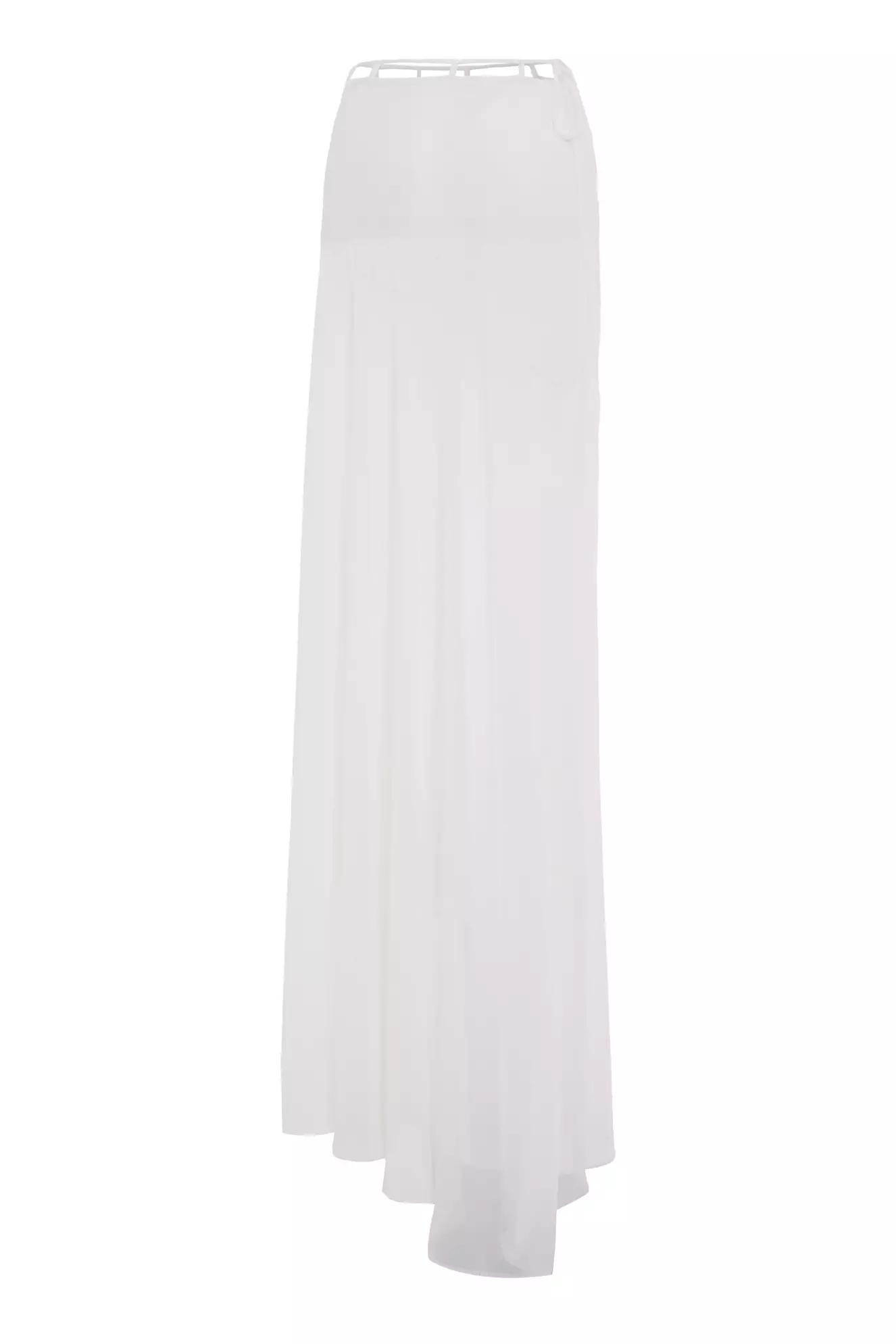 White sifon long skirt