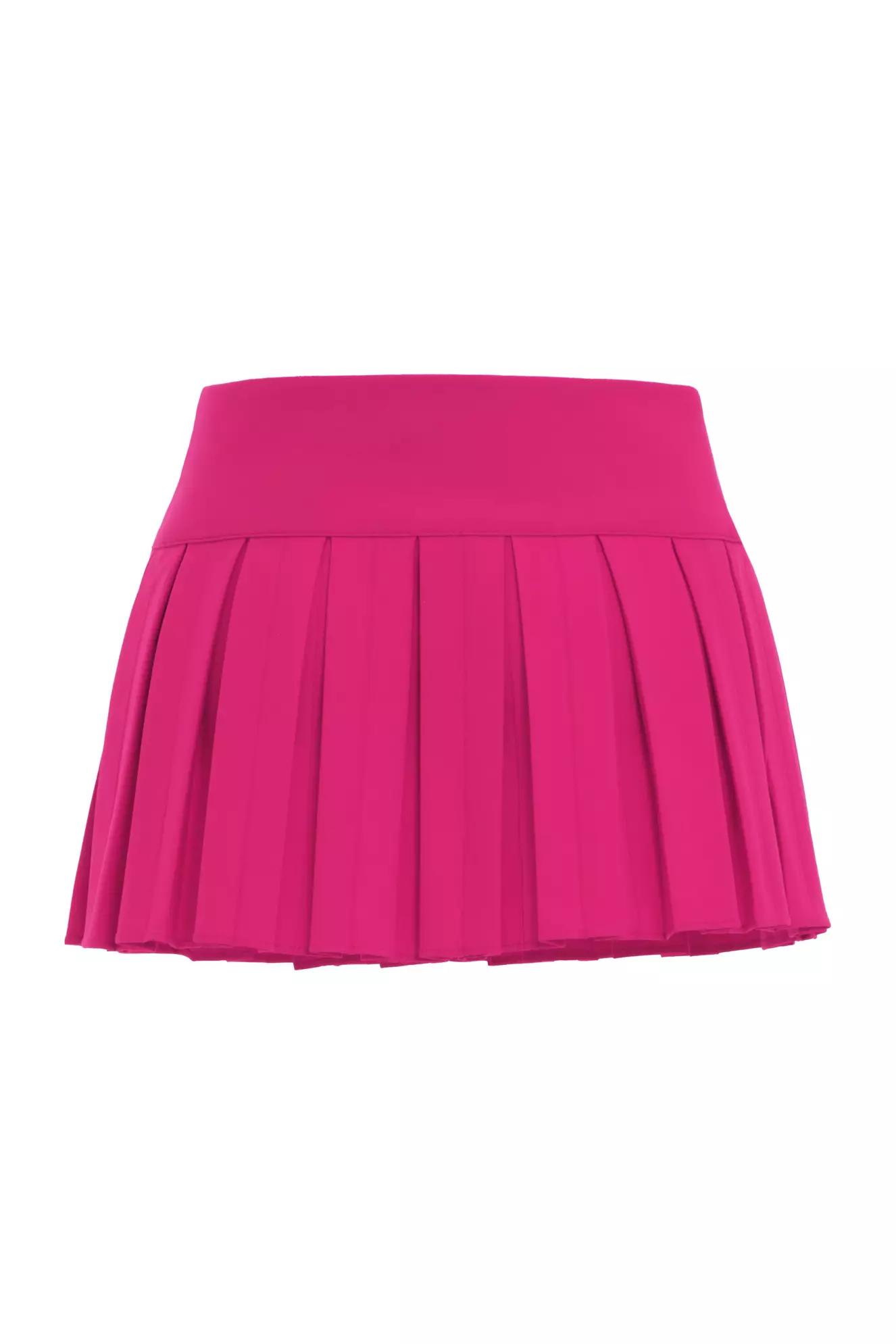 Fuchsia crepe mini skirt