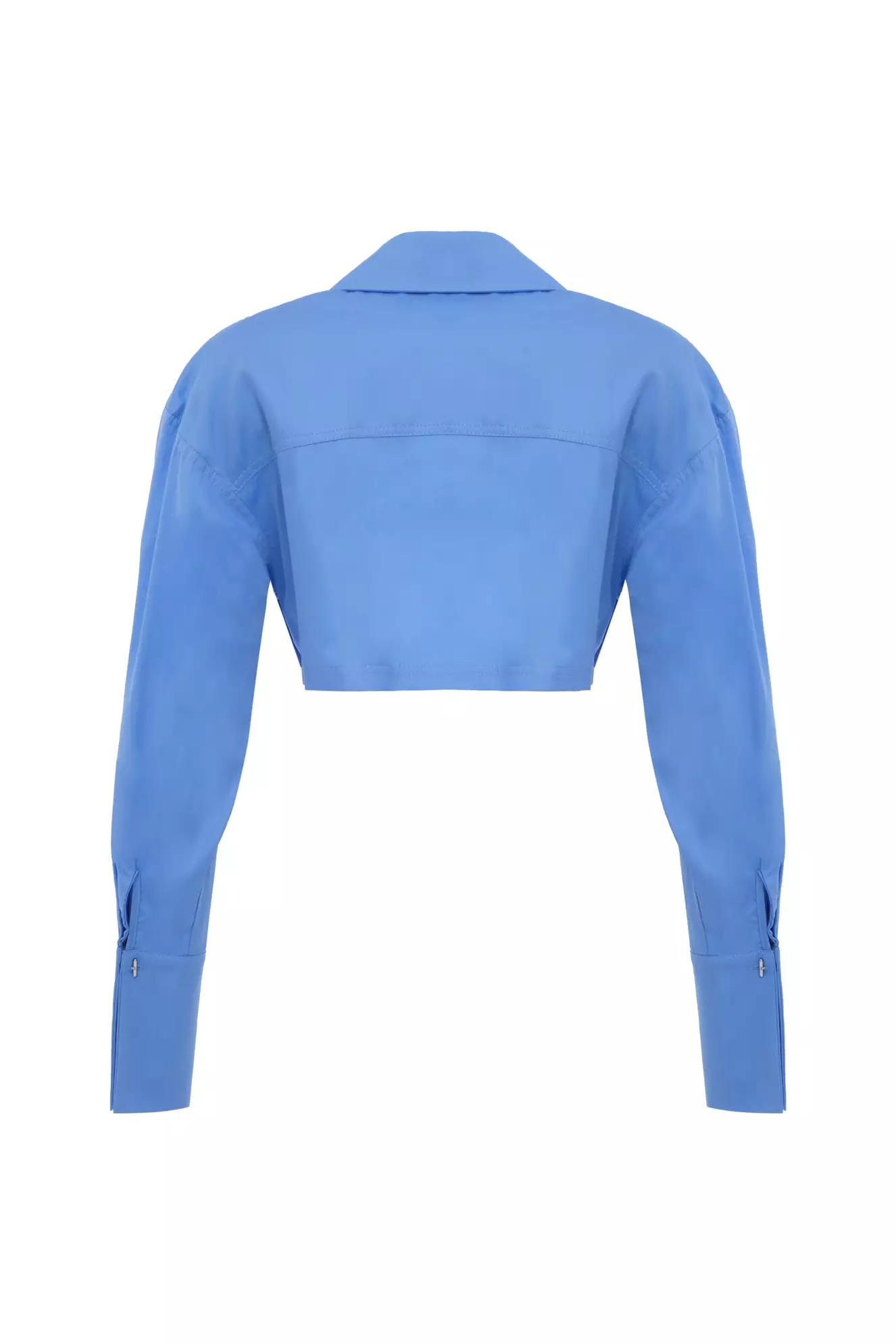 Blue kot long sleeve gömlek