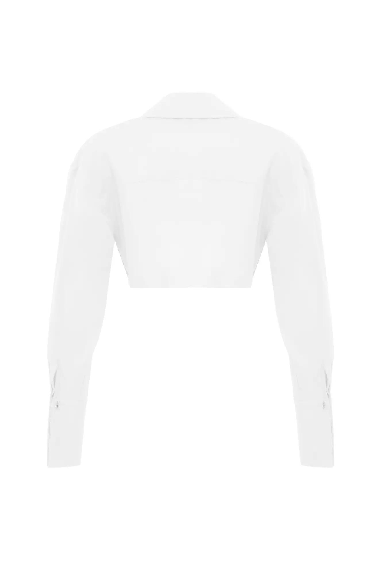 White kot long sleeve gömlek