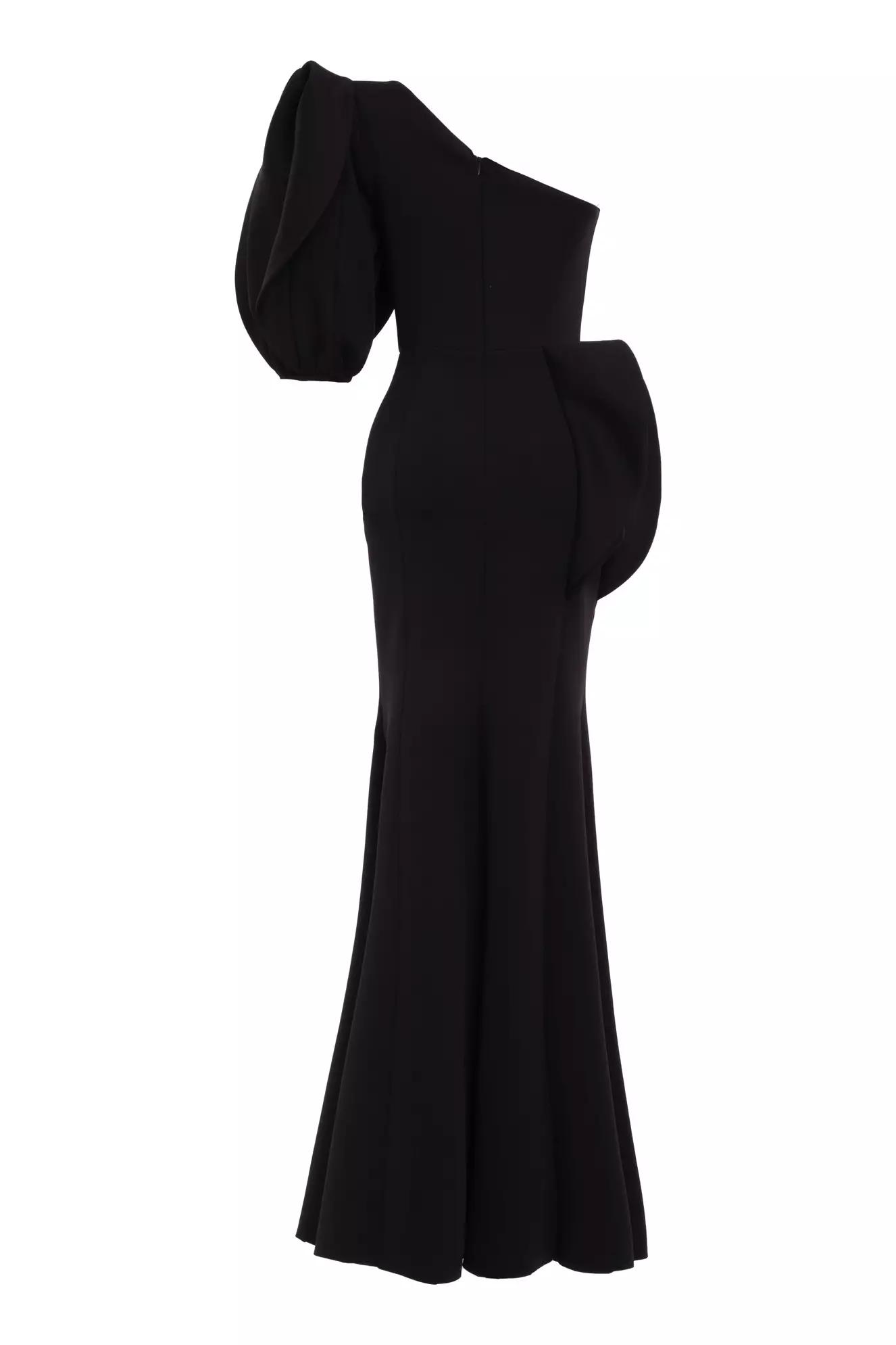 Black dalgic one arm long dress