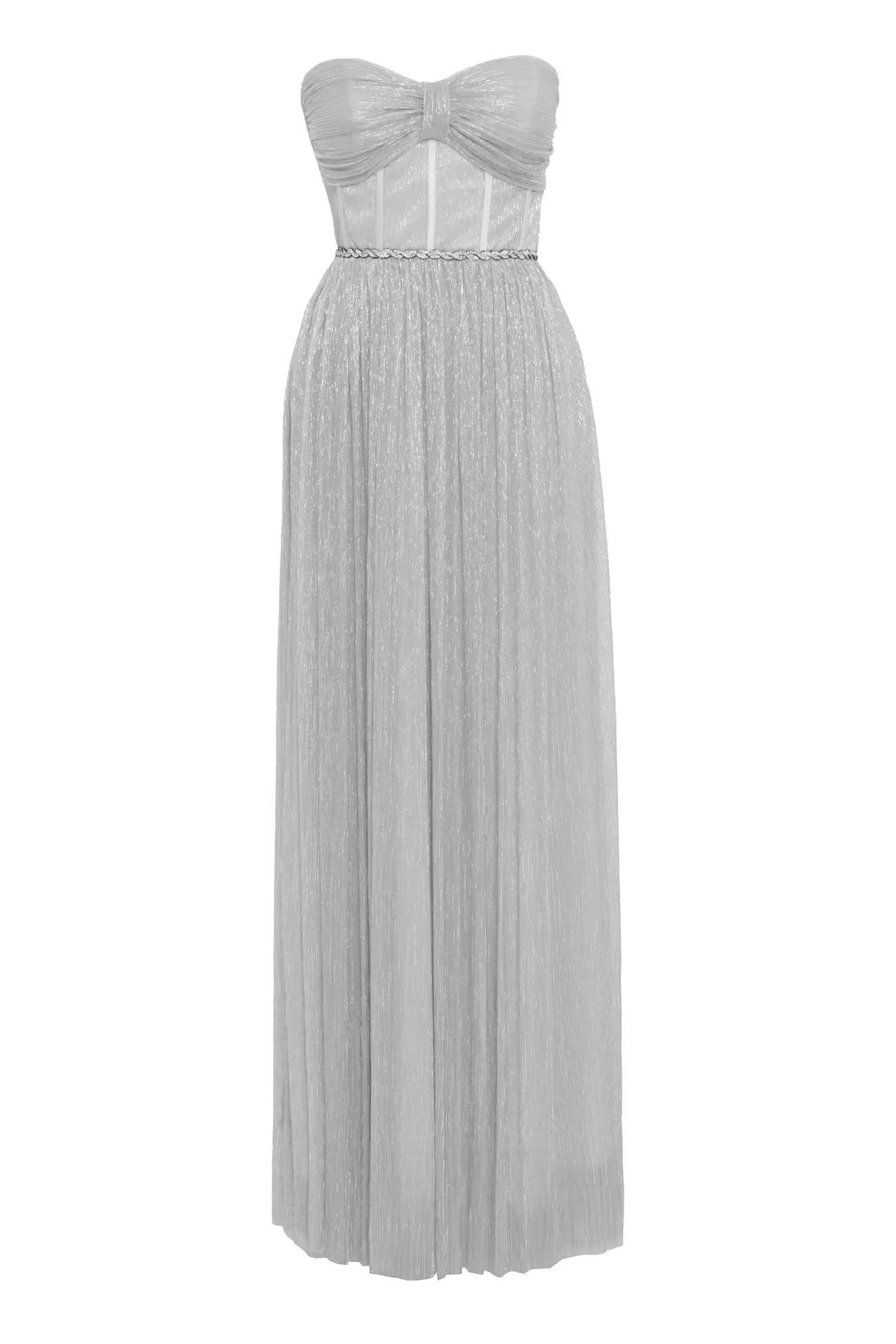 Silver moonlight sleeveless long dress