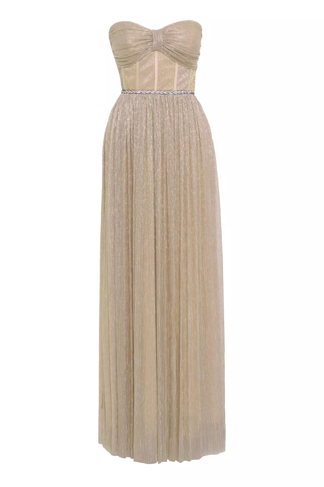 Gold moonlight sleeveless long dress