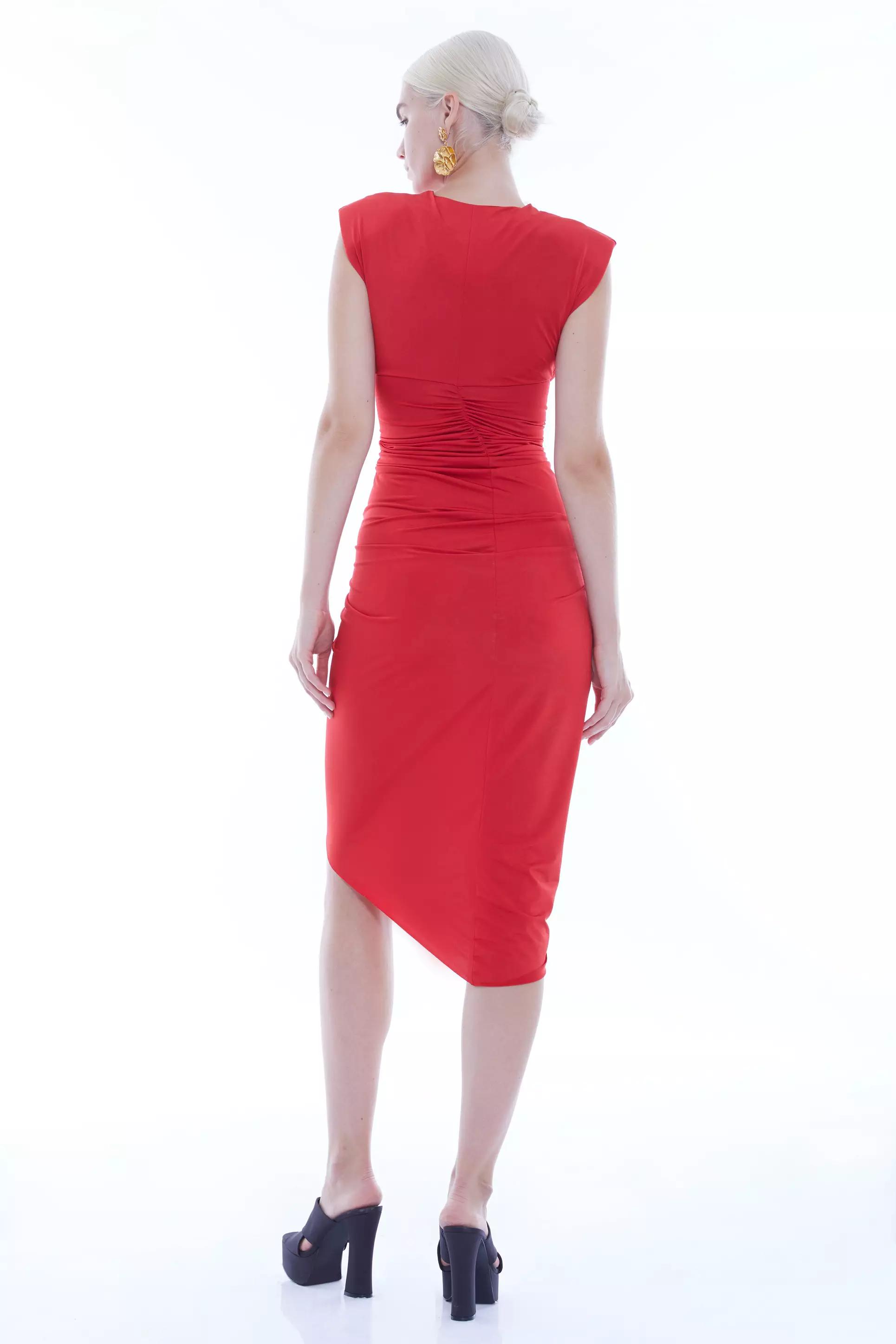 Red sendy sleeveless maxi dress