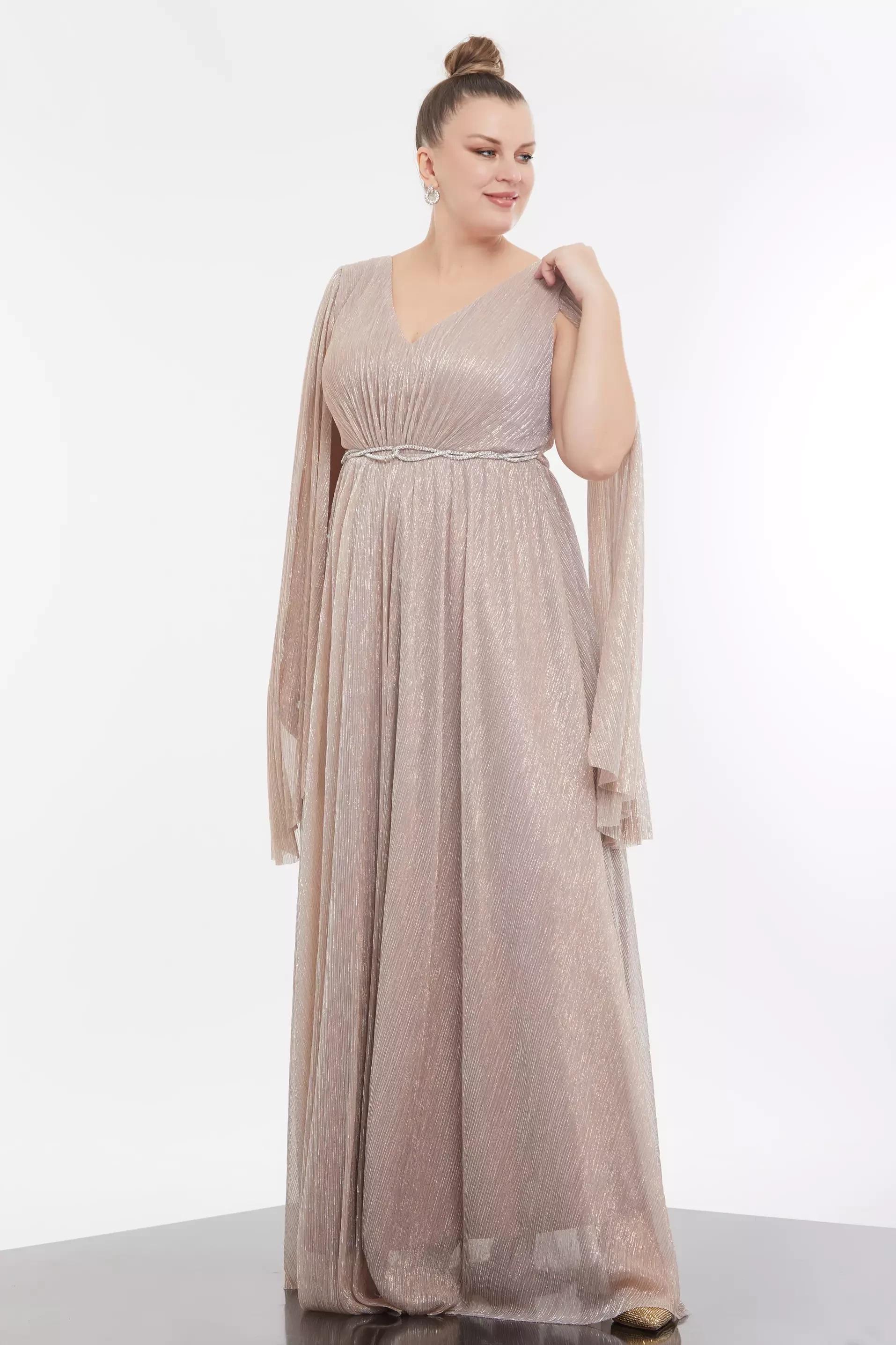 Blush plus size moonlight long sleeve maxi dress