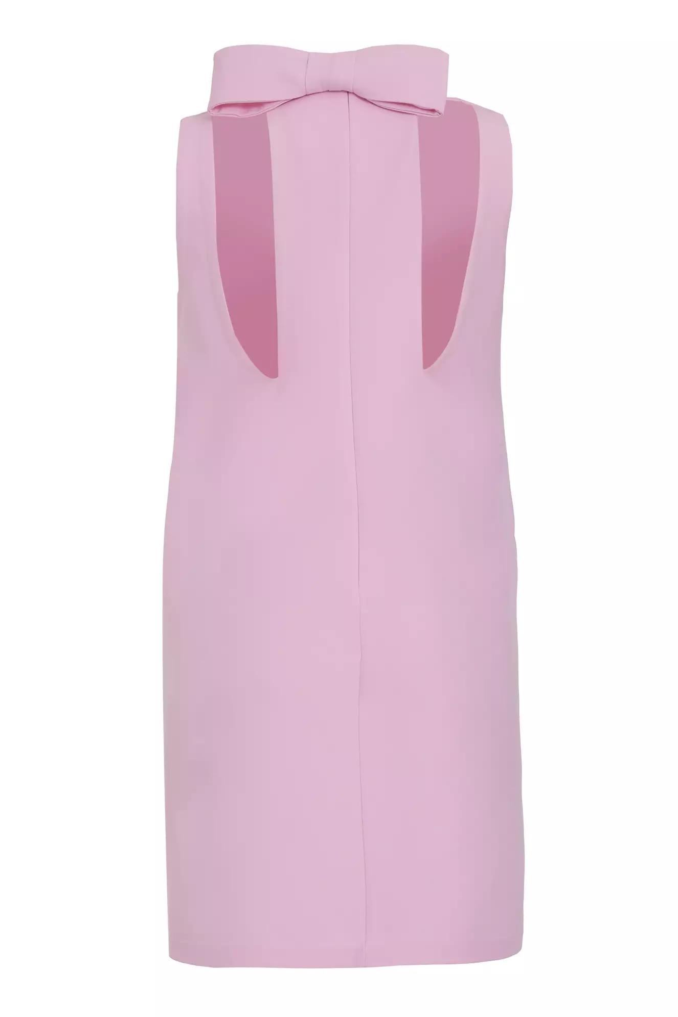 Blush crepe sleeveless mini dress