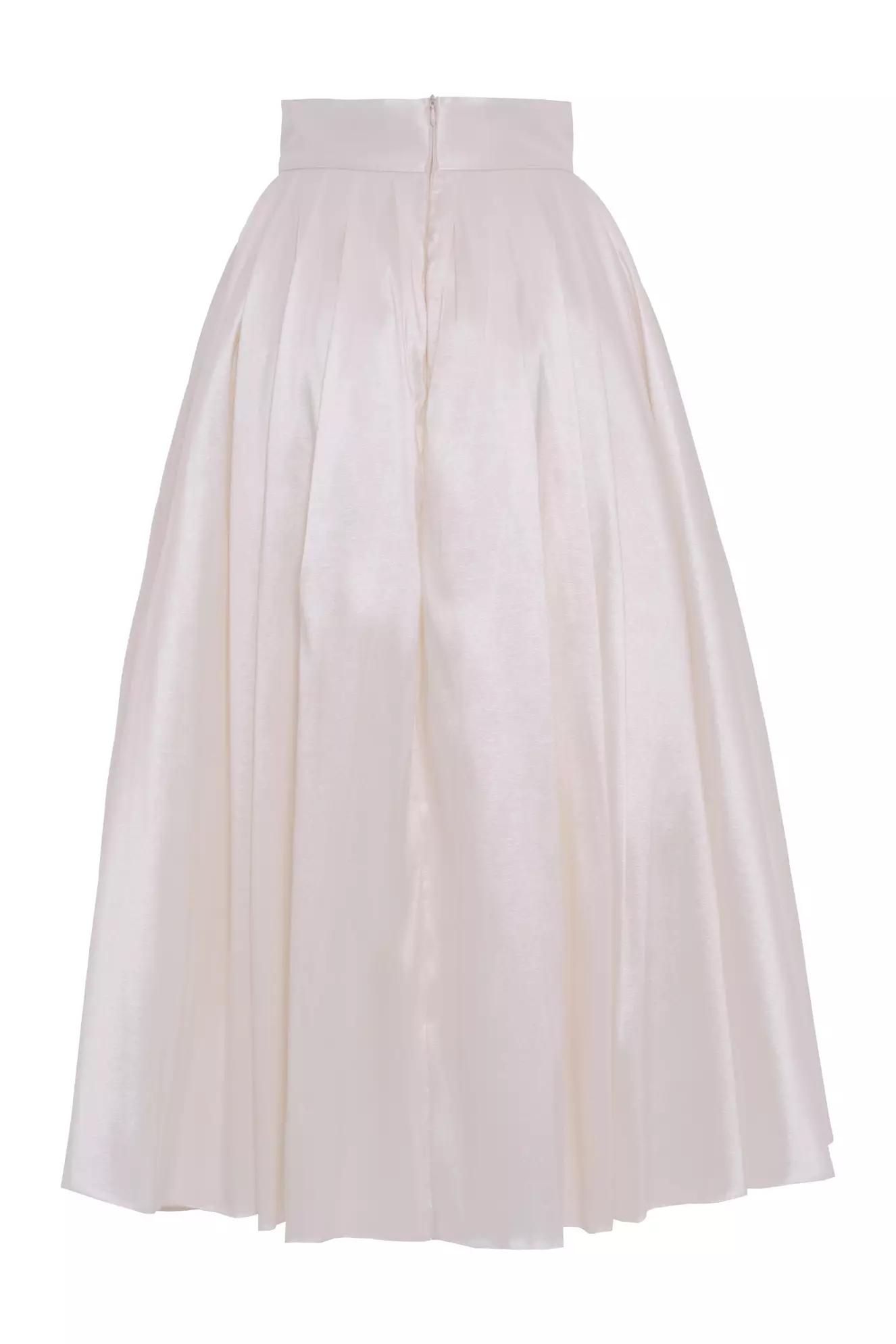 White tafta long skirt