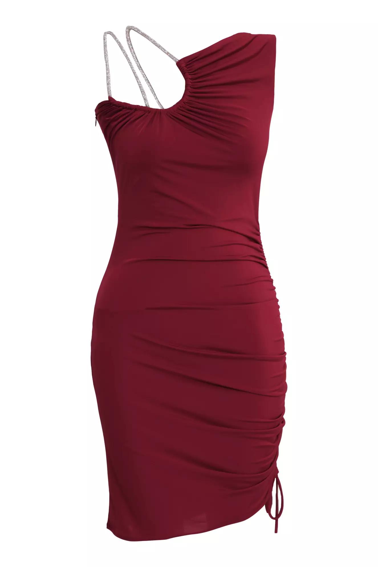 Maroon sendy sleeveless mini dress