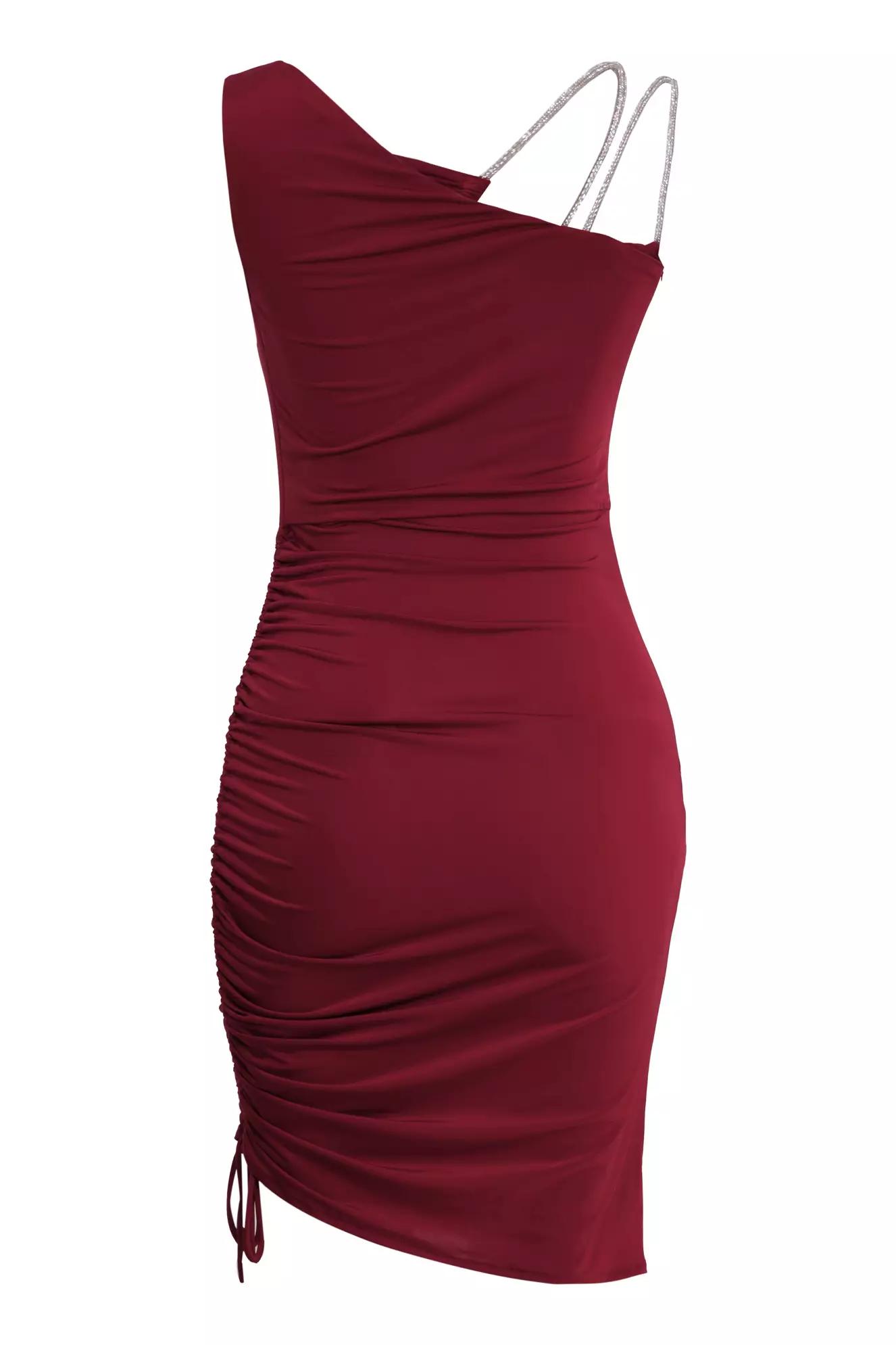 Maroon sendy sleeveless mini dress