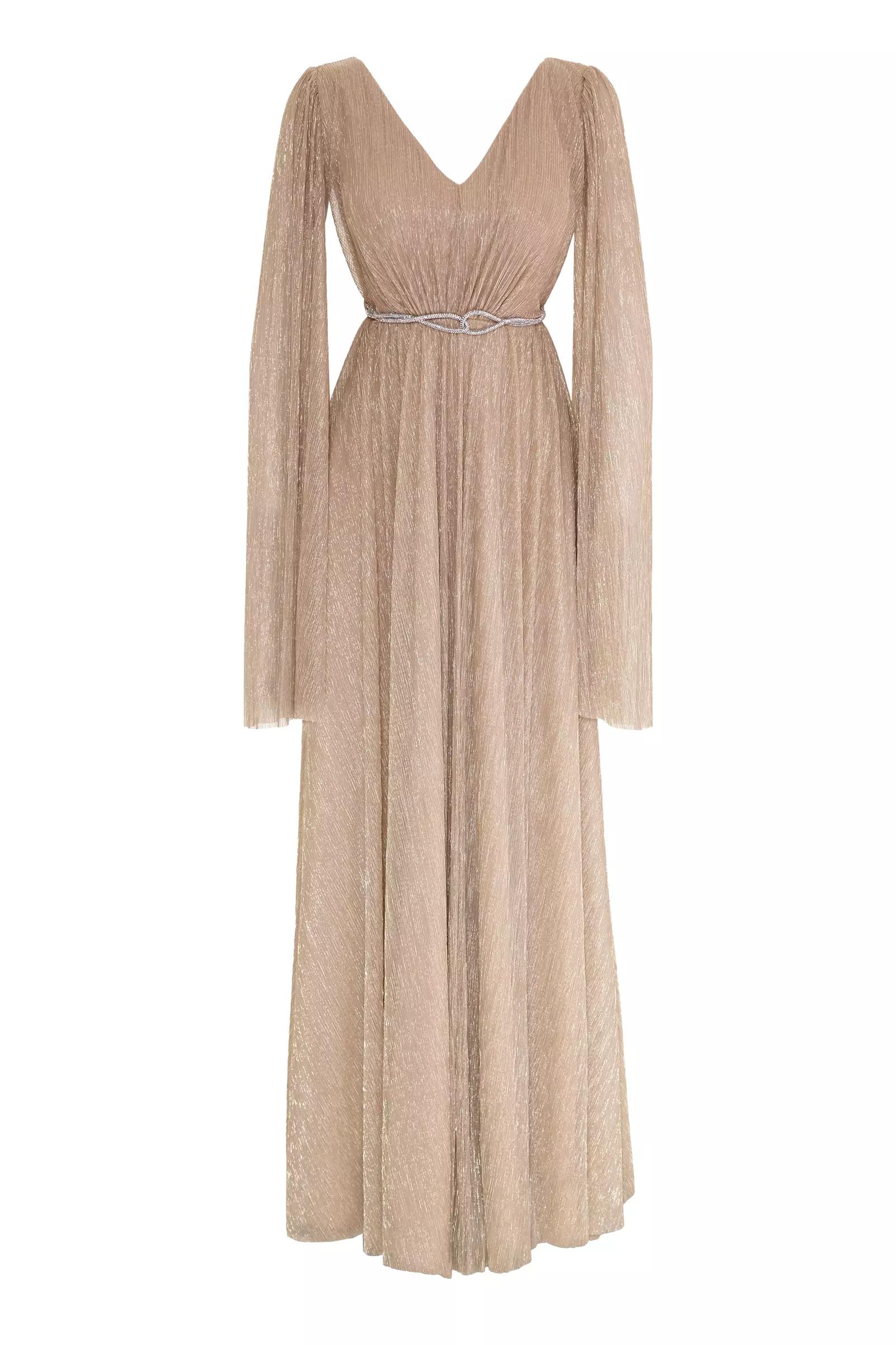 Gold moonlight sleeveless maxi dress