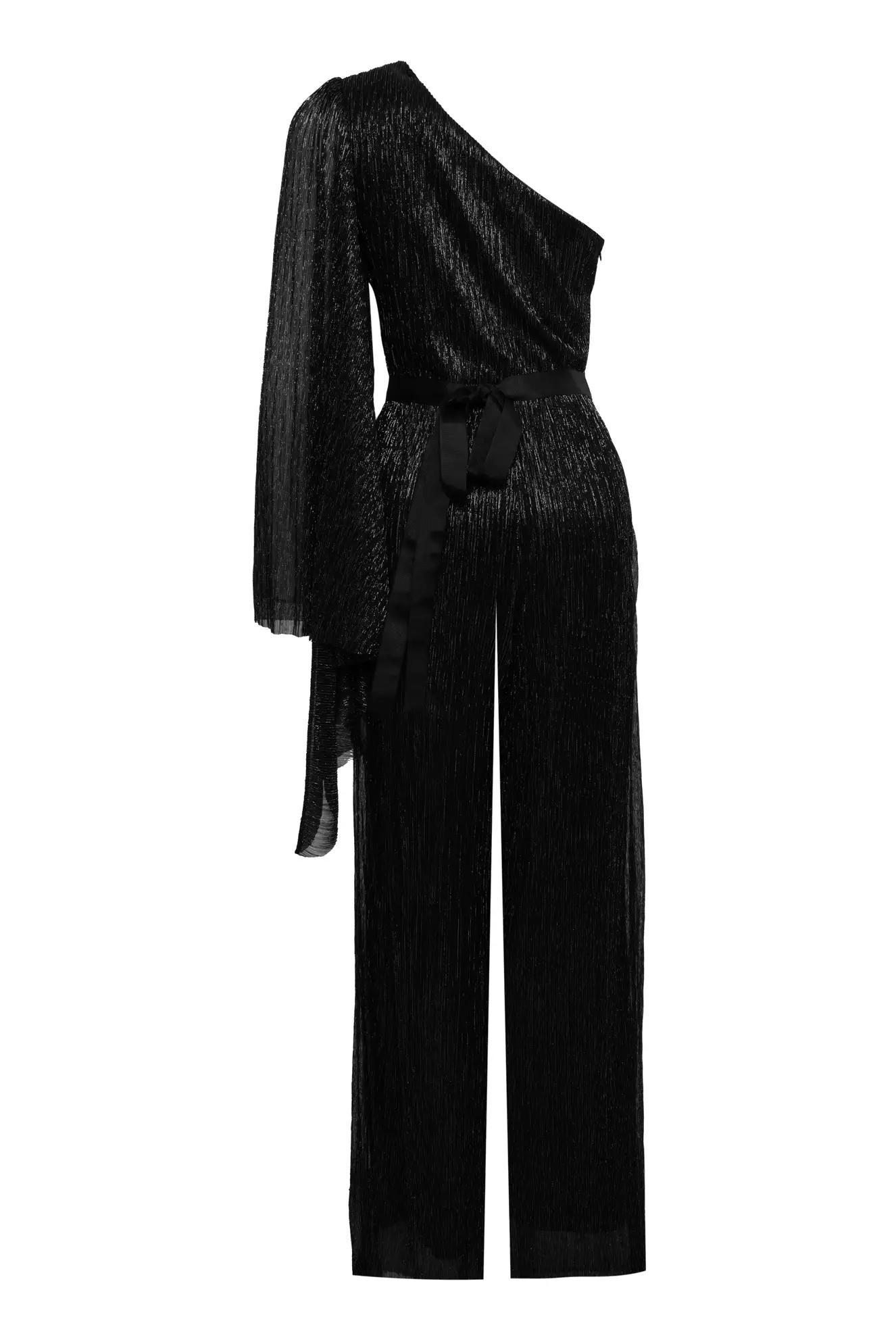 Black moonlight one arm long suit