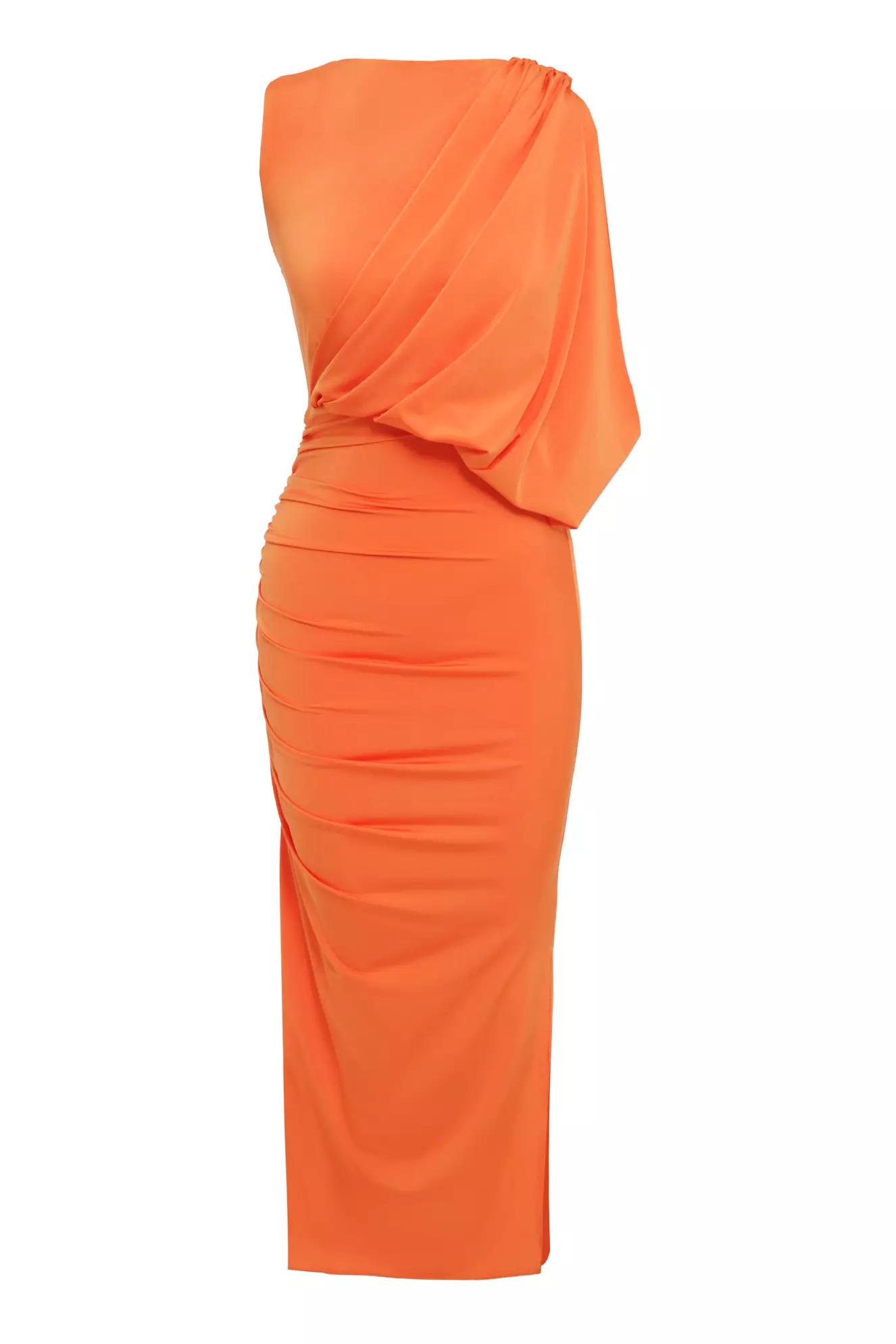 Orange sendy sleeveless maxi dress