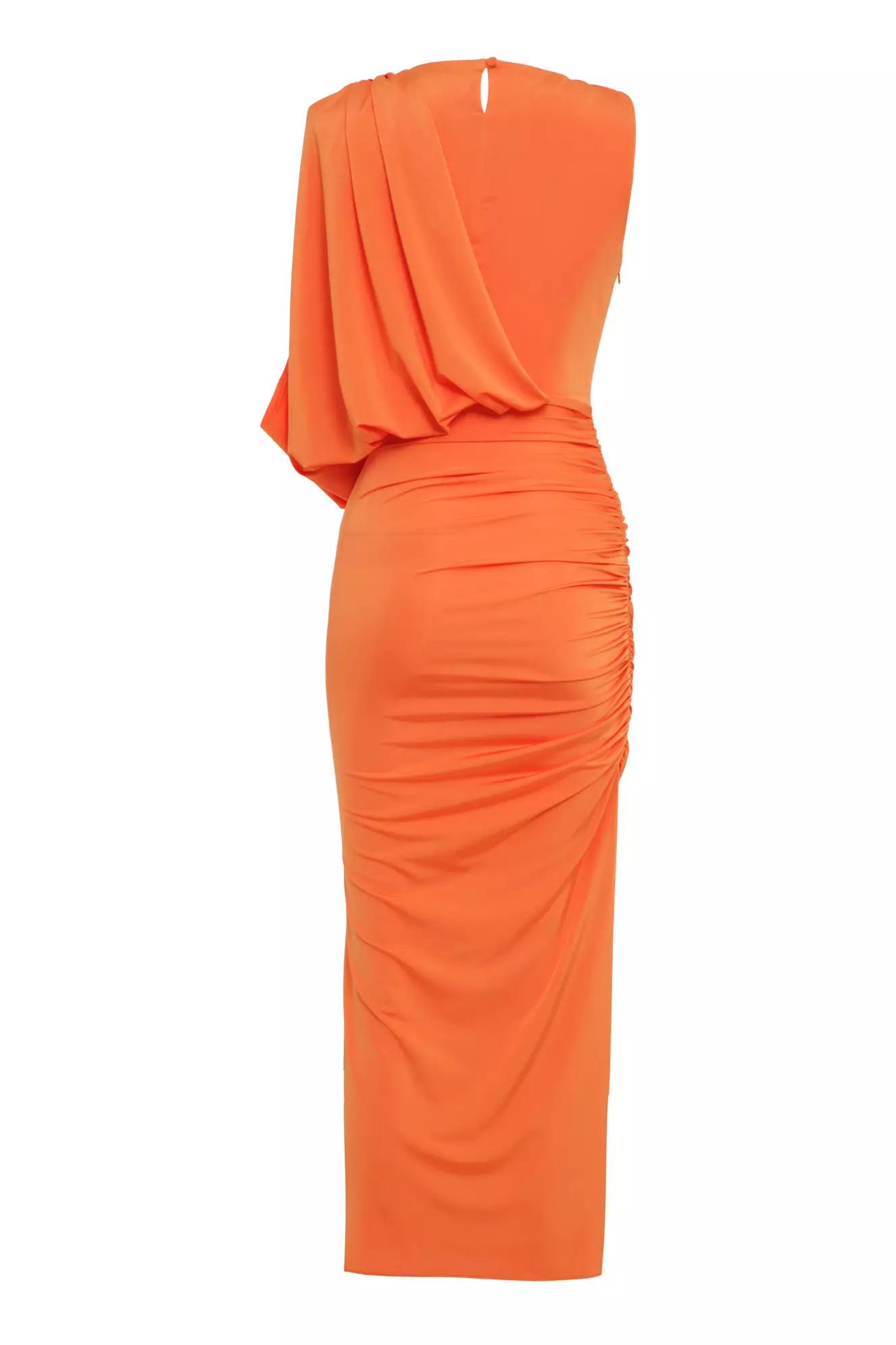 Orange sendy sleeveless maxi dress