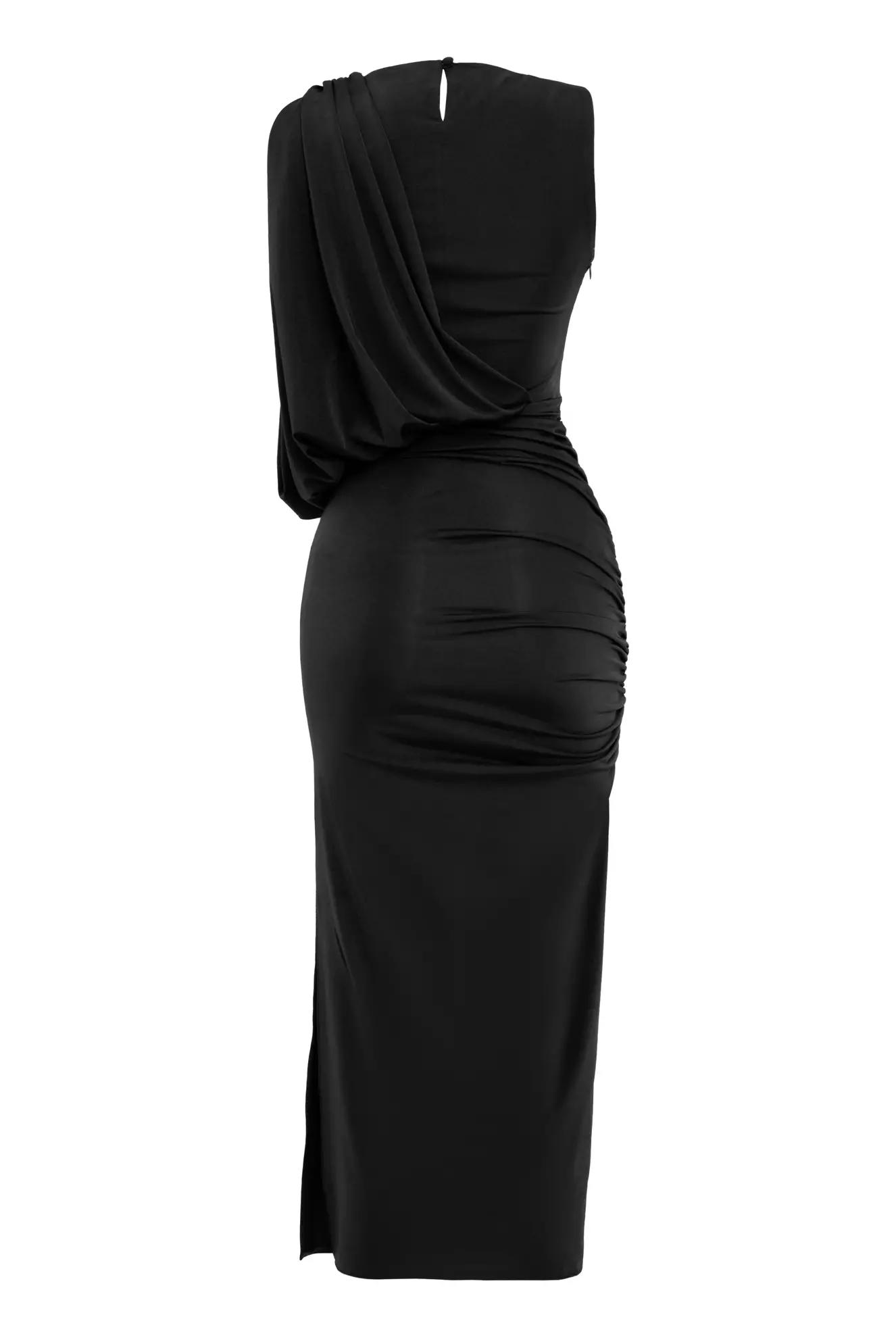 Black sendy sleeveless maxi dress