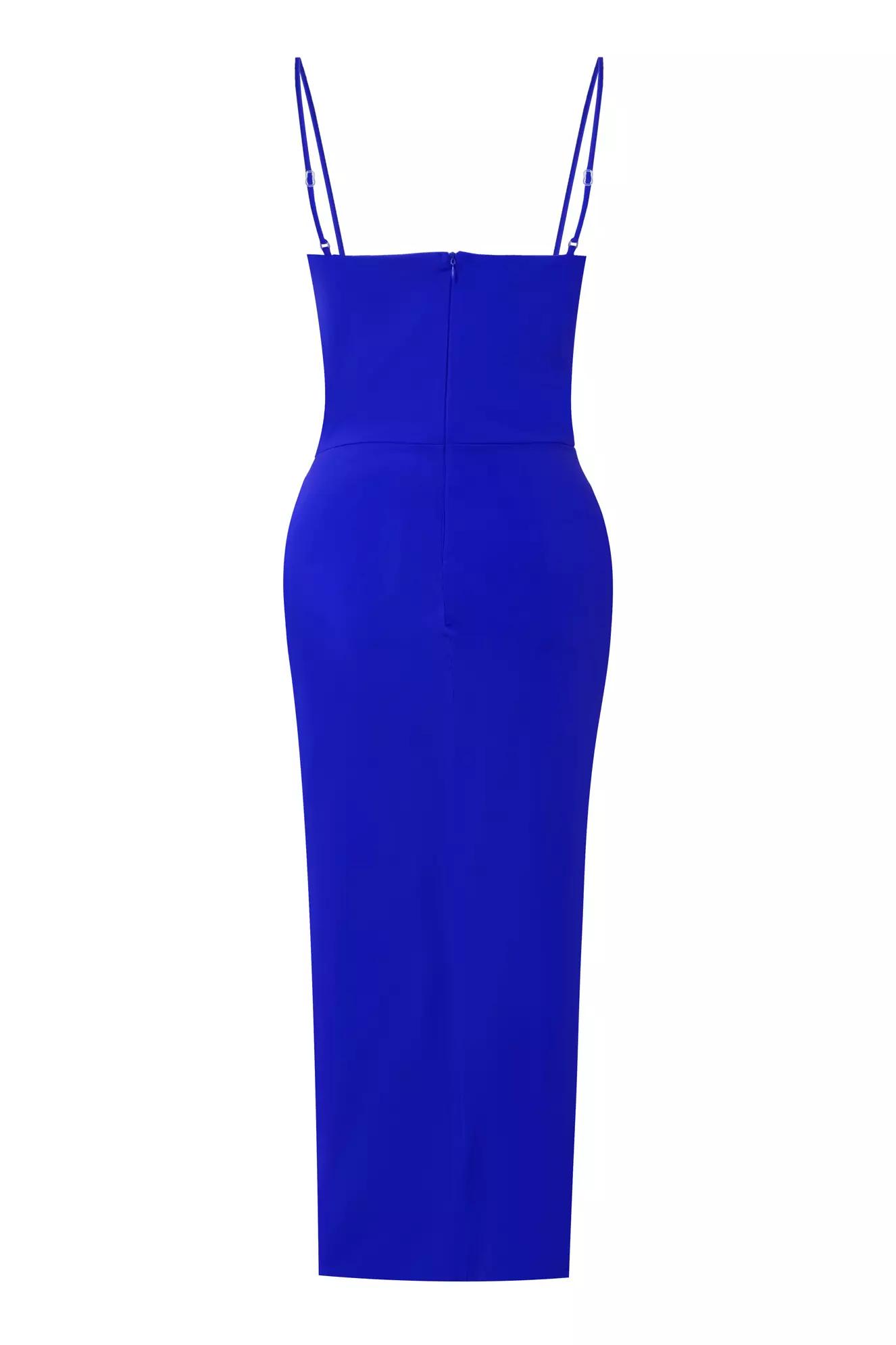 Blue sendy sleeveless long dress