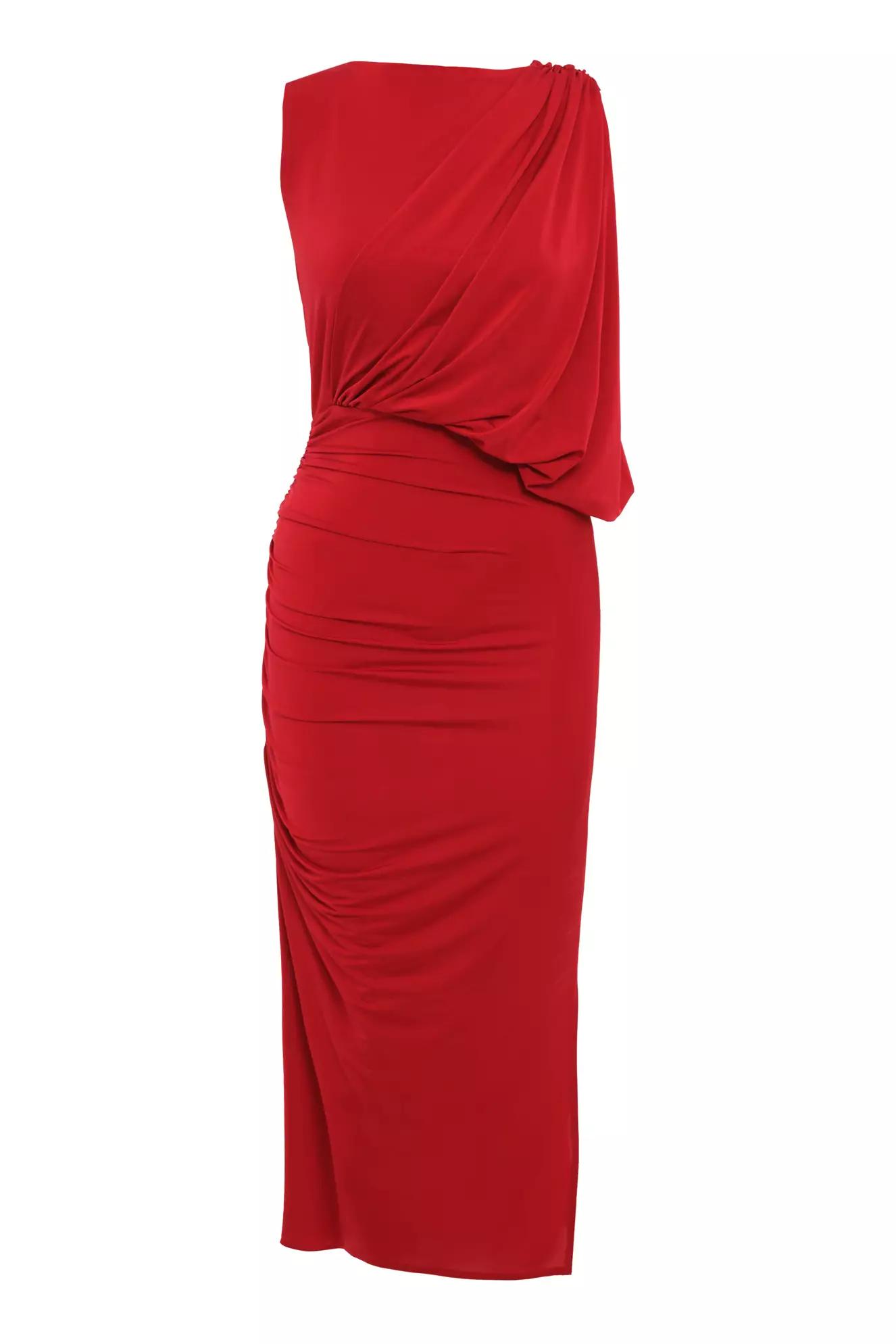 Red sendy sleeveless maxi dress