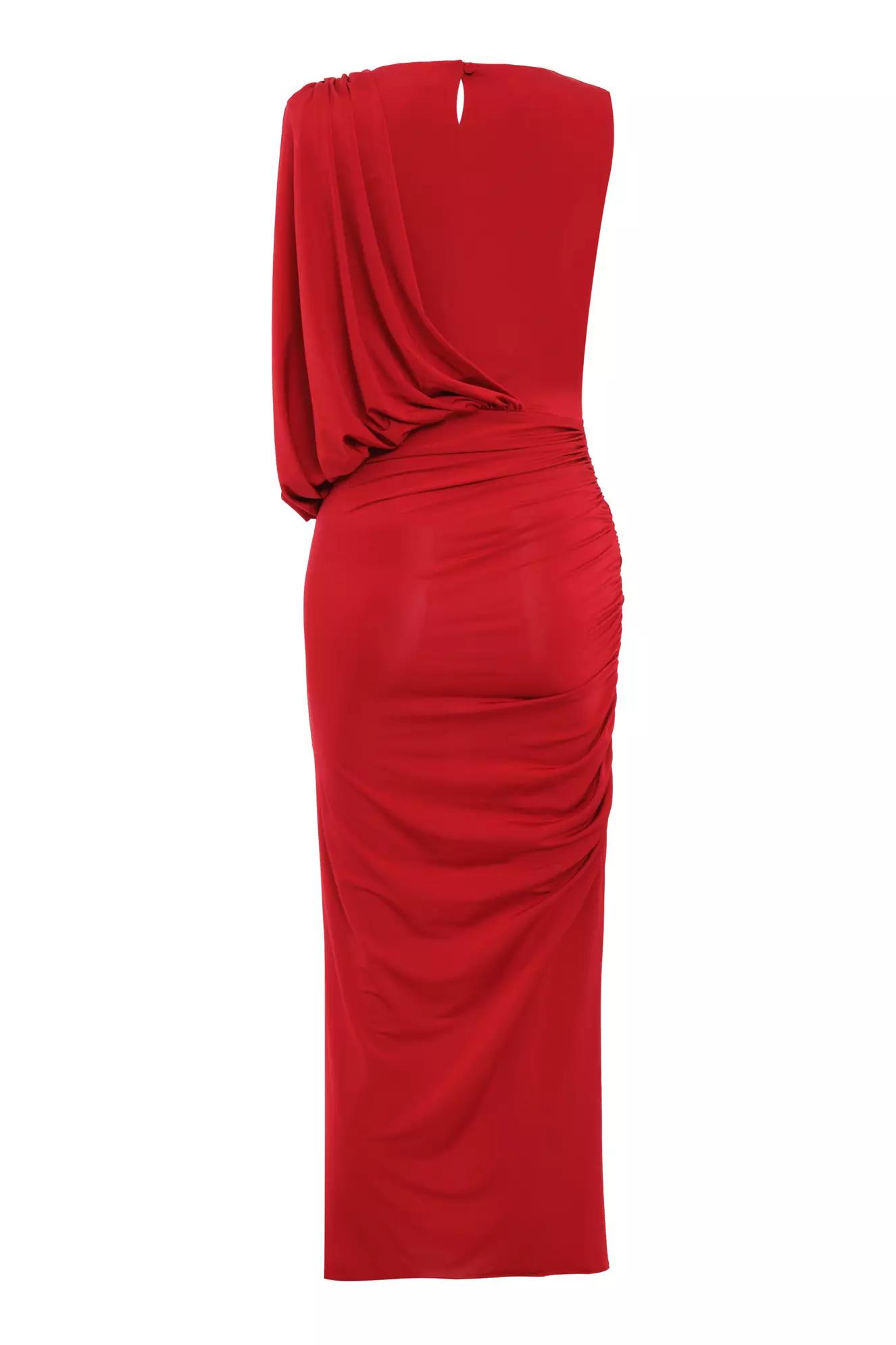 Red sendy sleeveless maxi dress