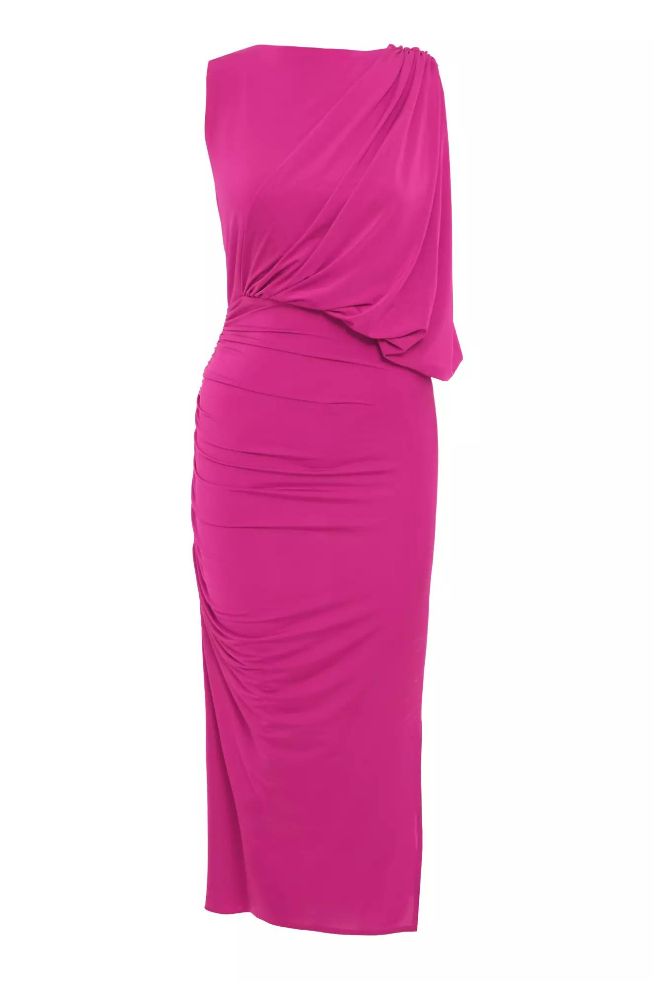 Fuchsia sendy sleeveless maxi dress