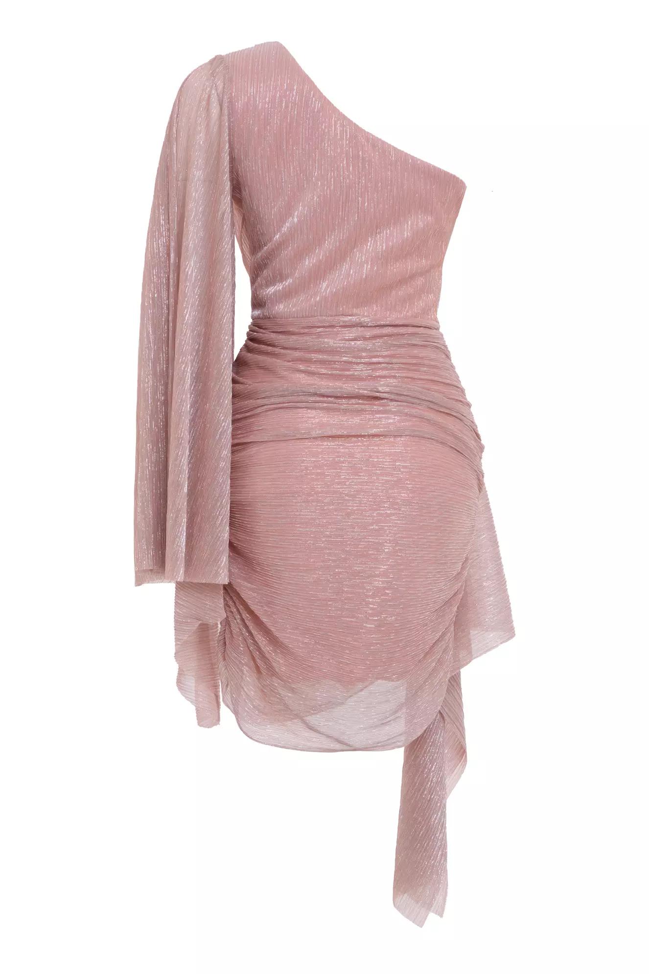 Blush moonlight one arm mini dress