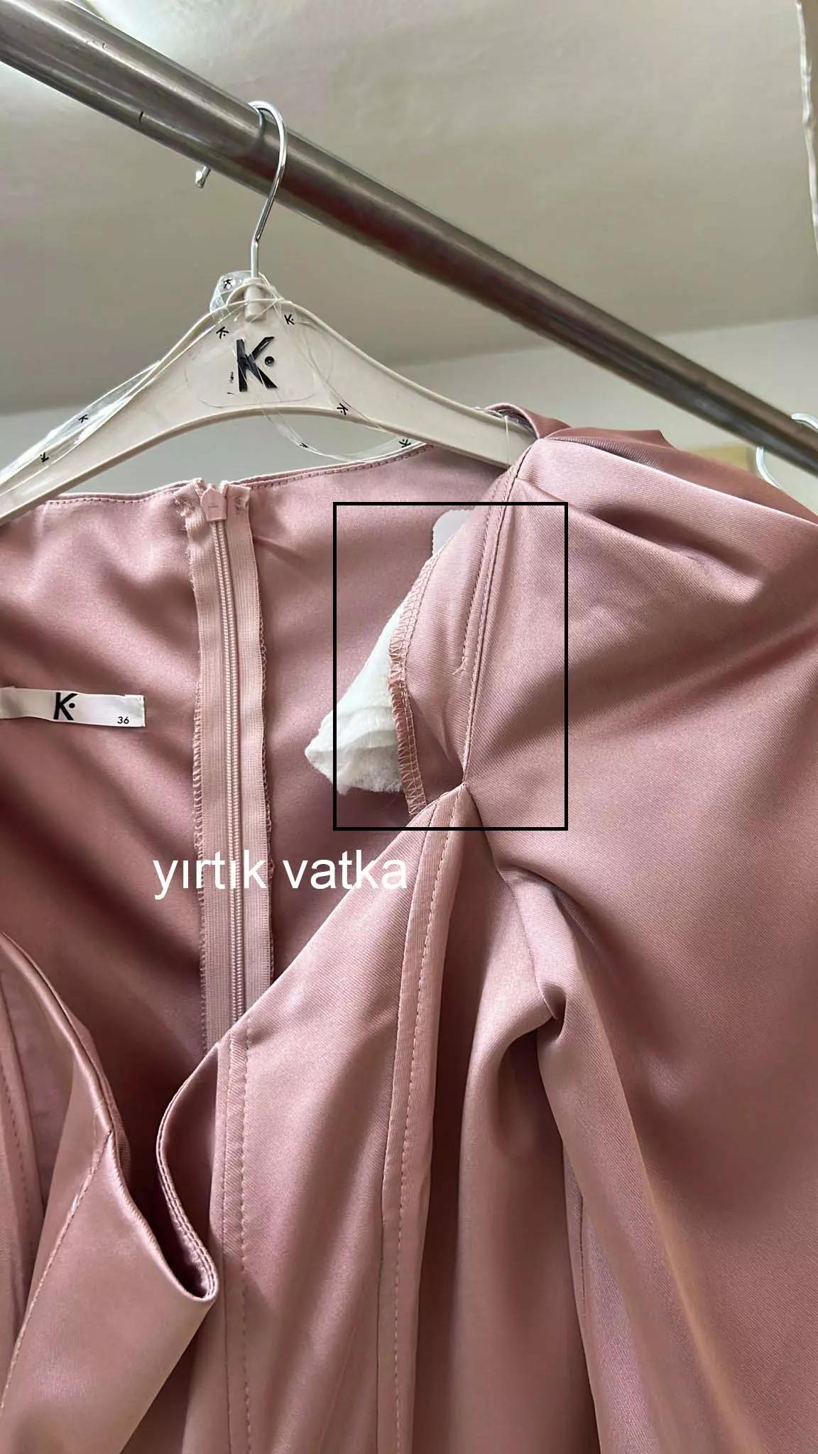 Blush satin long sleeve long dress