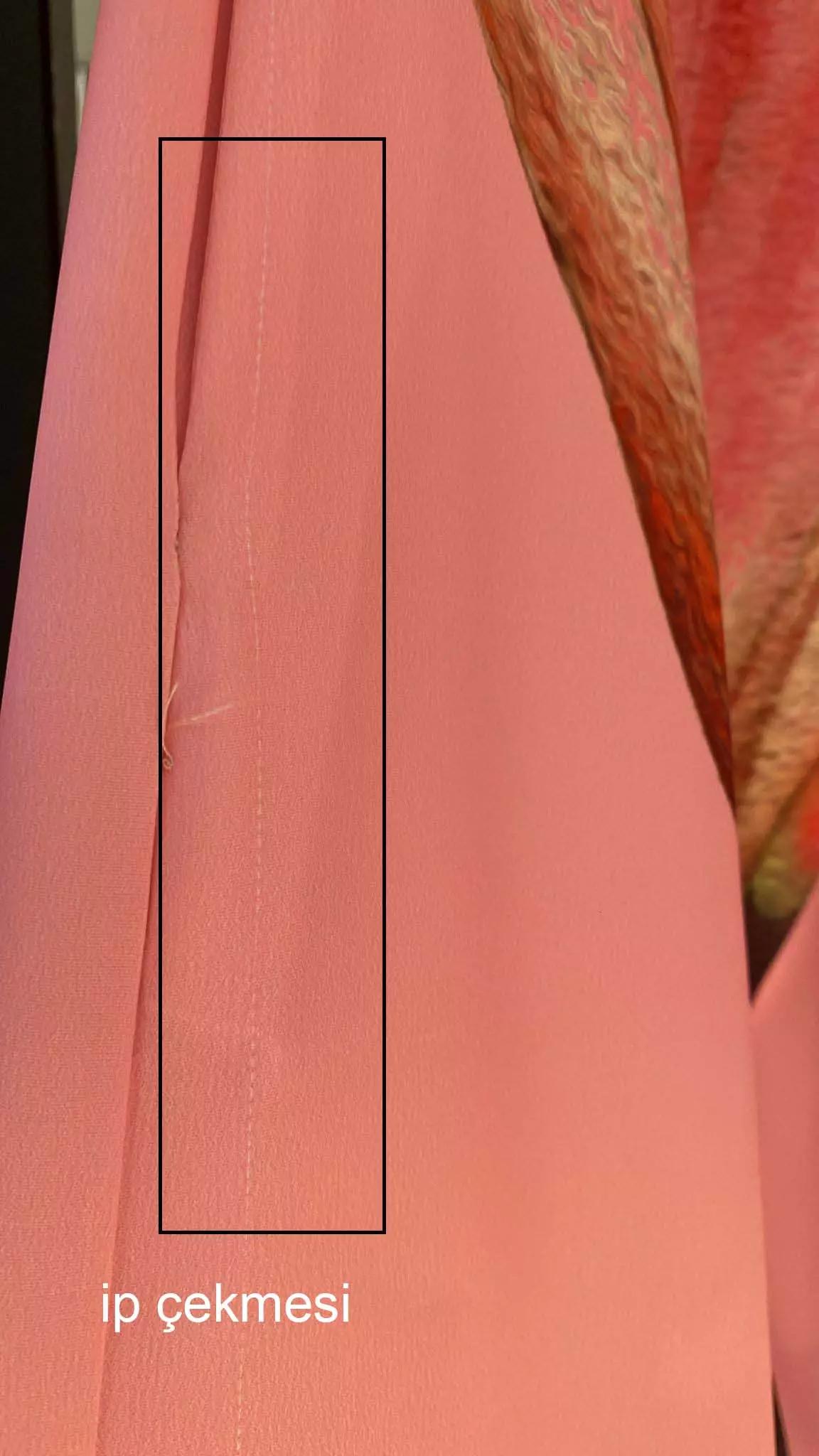 Pink satin strapless long dress